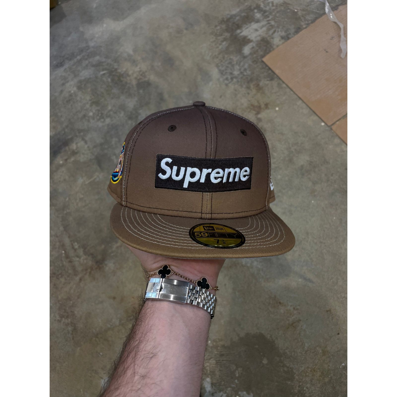 Supreme Sinclair Mets Fitted Blue Orange Used 7 3/8 Size ONE SIZE - 1 Thumbnail