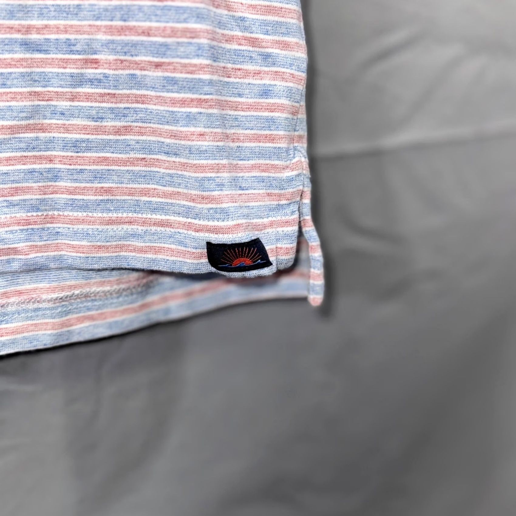 Faherty Faherty Polo Shirt Mens M Blue Red Striped Pima Cotton Modal Knit Stretch Shirt Polo Mens Size US M / EU 48-50 / 2 - 3 Thumbnail