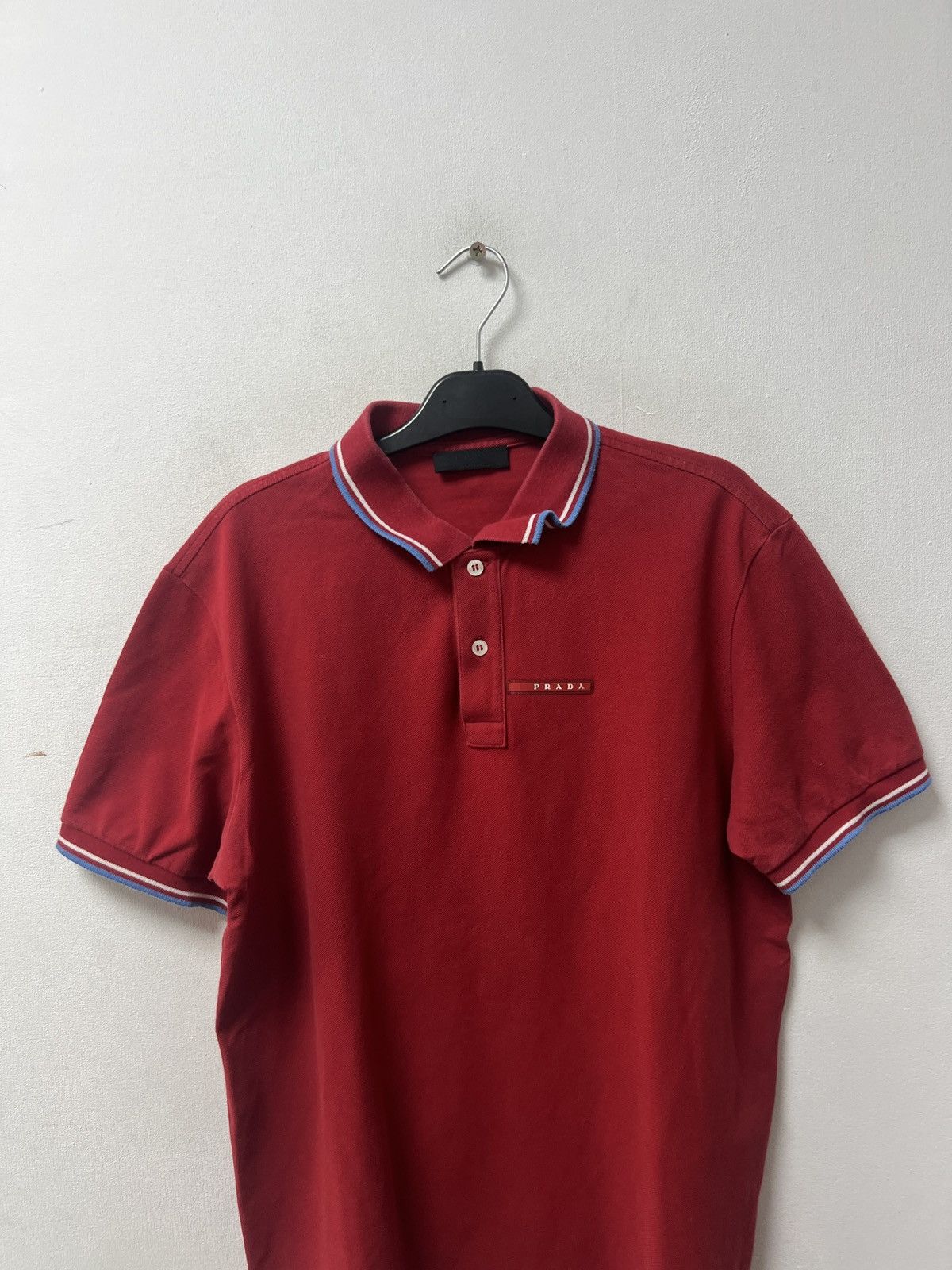 Prada Vintage Prada Polo T-Shirt Red Tab Size US XL / EU 56 / 4 - 2 Thumbnail