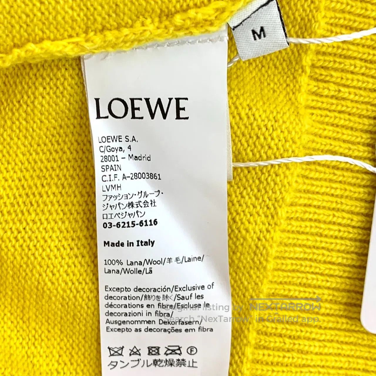 Loewe Loewe Yellow Logo Embroidered Wool V-Neck Single Breasted Size M / US 6-8 / IT 42-44 - 6 Thumbnail