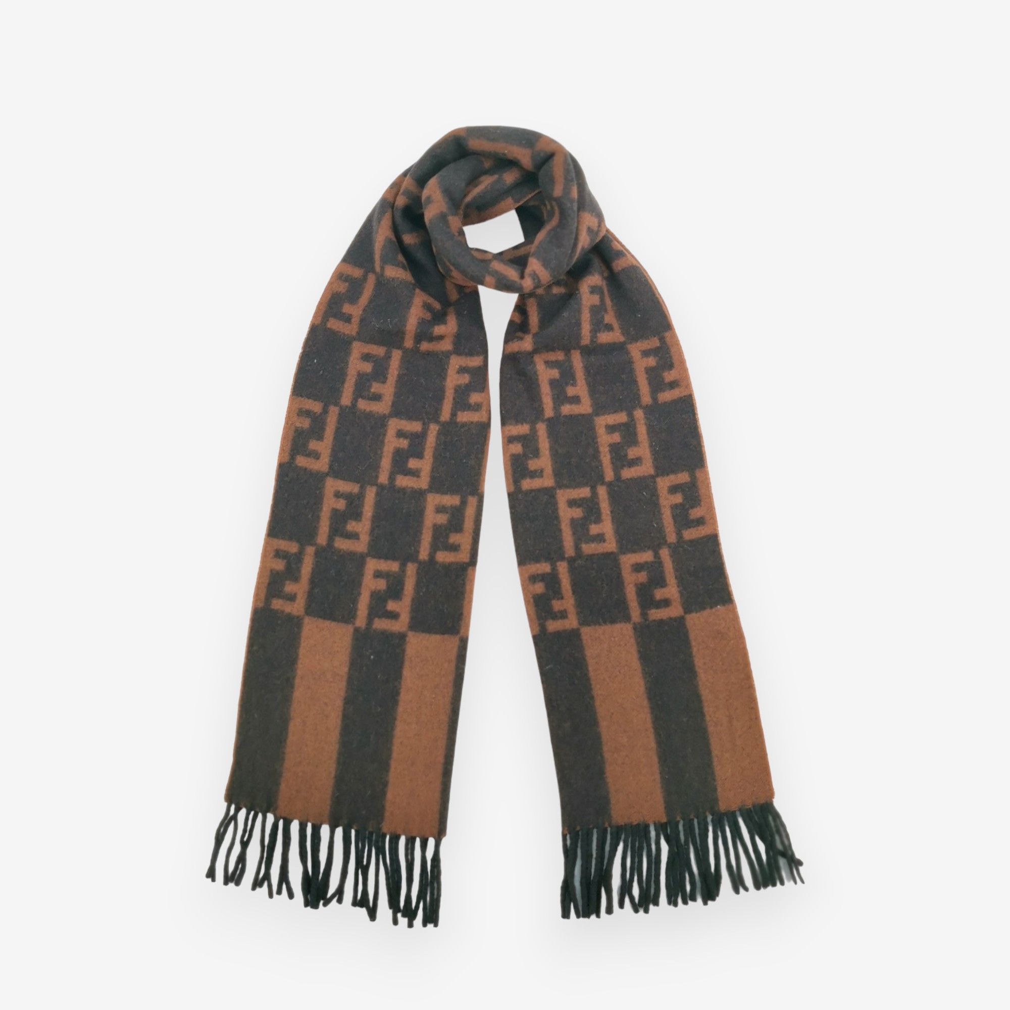 Vintage FENDI Scarf Fendi Zucca Monogram Wool