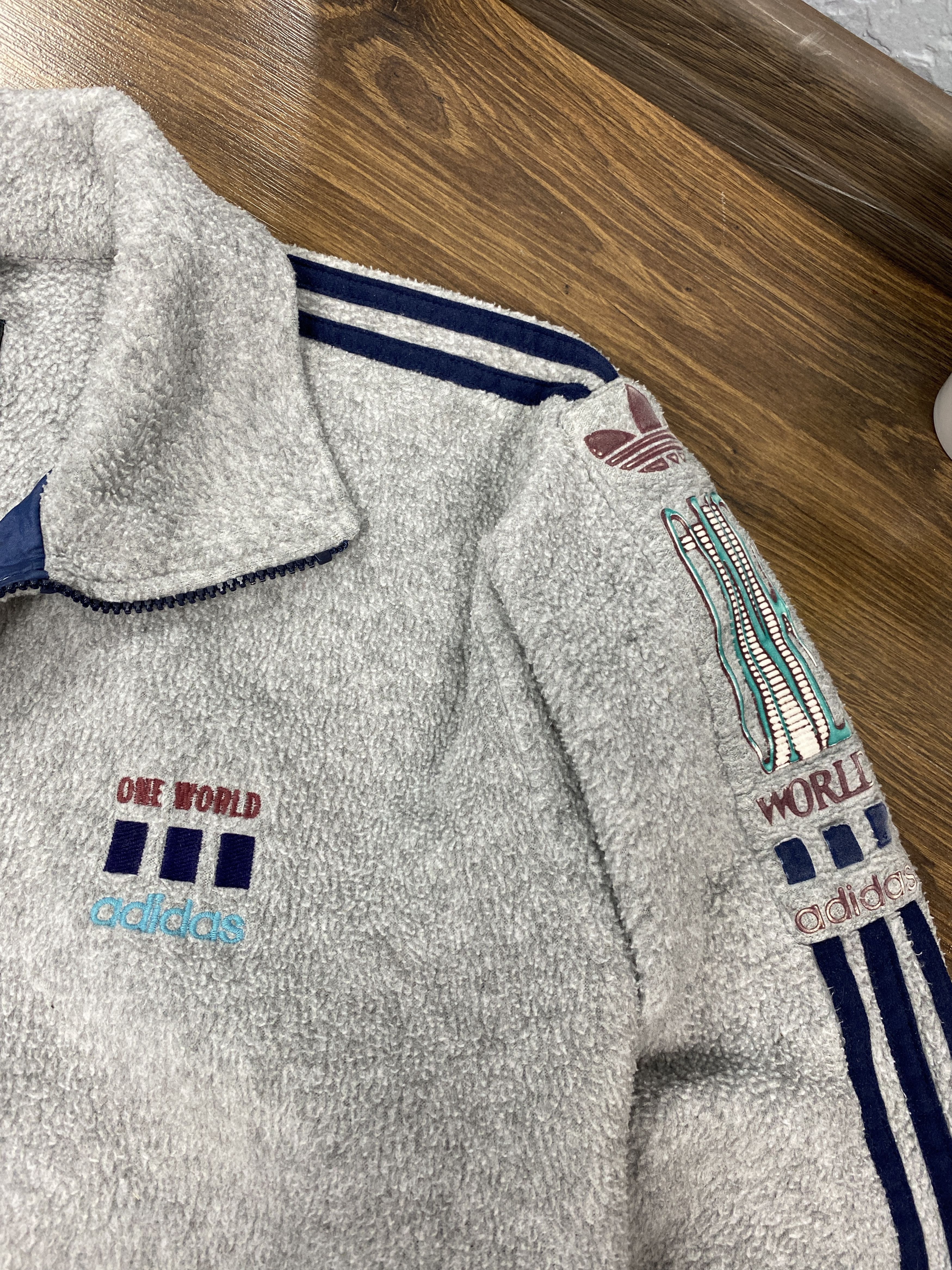 Adidas Adidas One World Polartec vintage fleece zip jacket Size US L / EU 52-54 / 3 - 3 Thumbnail