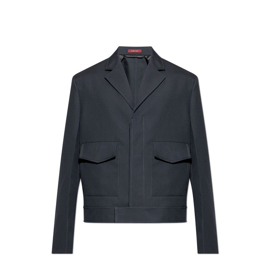 Gucci GUCCI Navy Blue Wool Jacket New & Authentic (Men's size:M;) Size US M / EU 48-50 / 2 - 1 Preview
