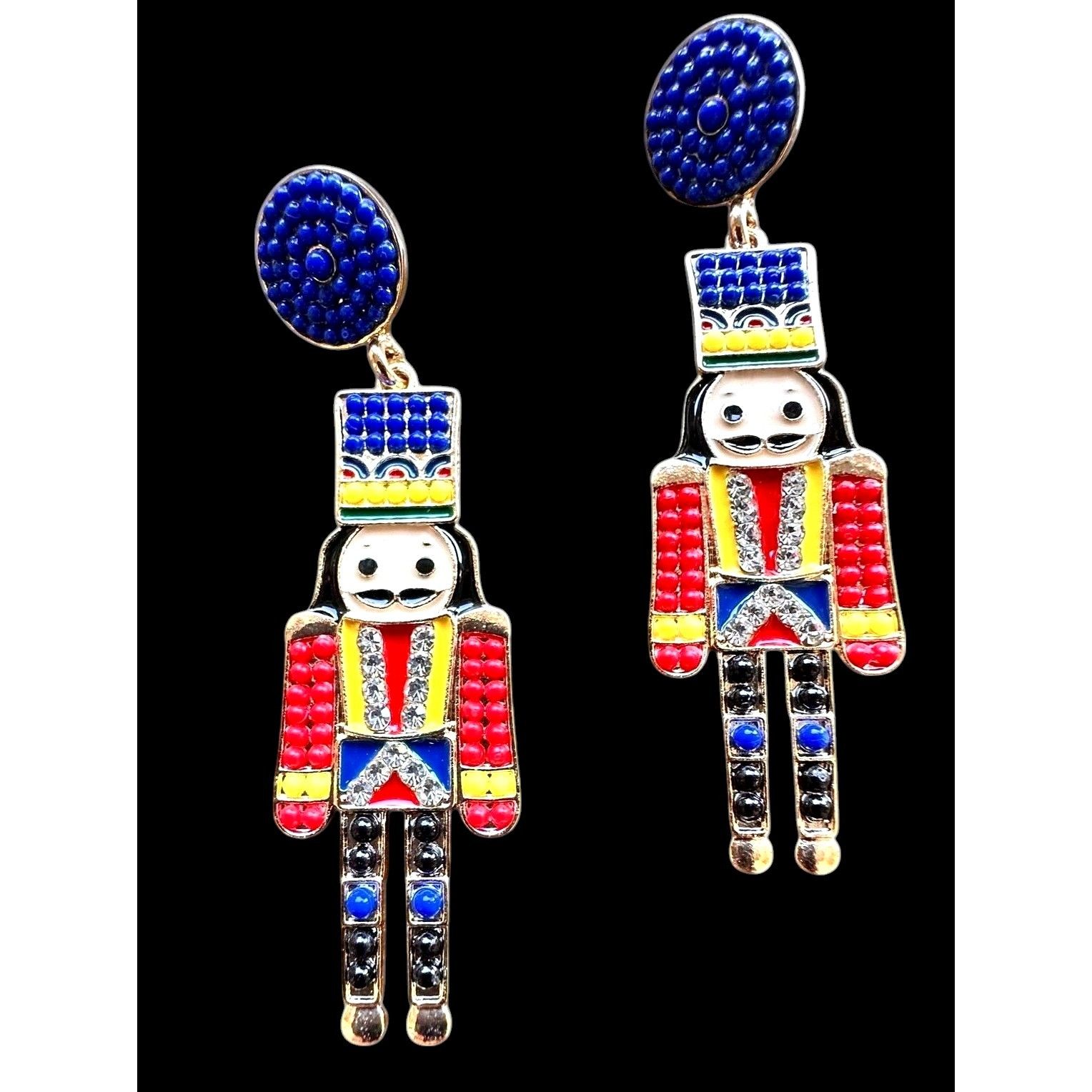 Handmade Nutcracker Earrings Toy Soldier New Christmas Ballet Jewelry Size ONE SIZE - 3 Thumbnail