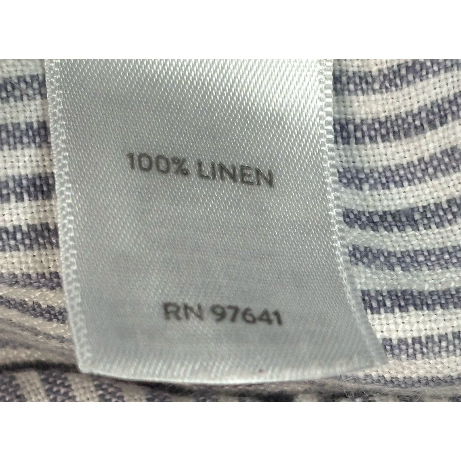 J. Jill J. Jill Love Linen Crop Capri Pants Sz 4X Plus Blue White Striped Buttons Size 40" / US 18 - 7 Thumbnail