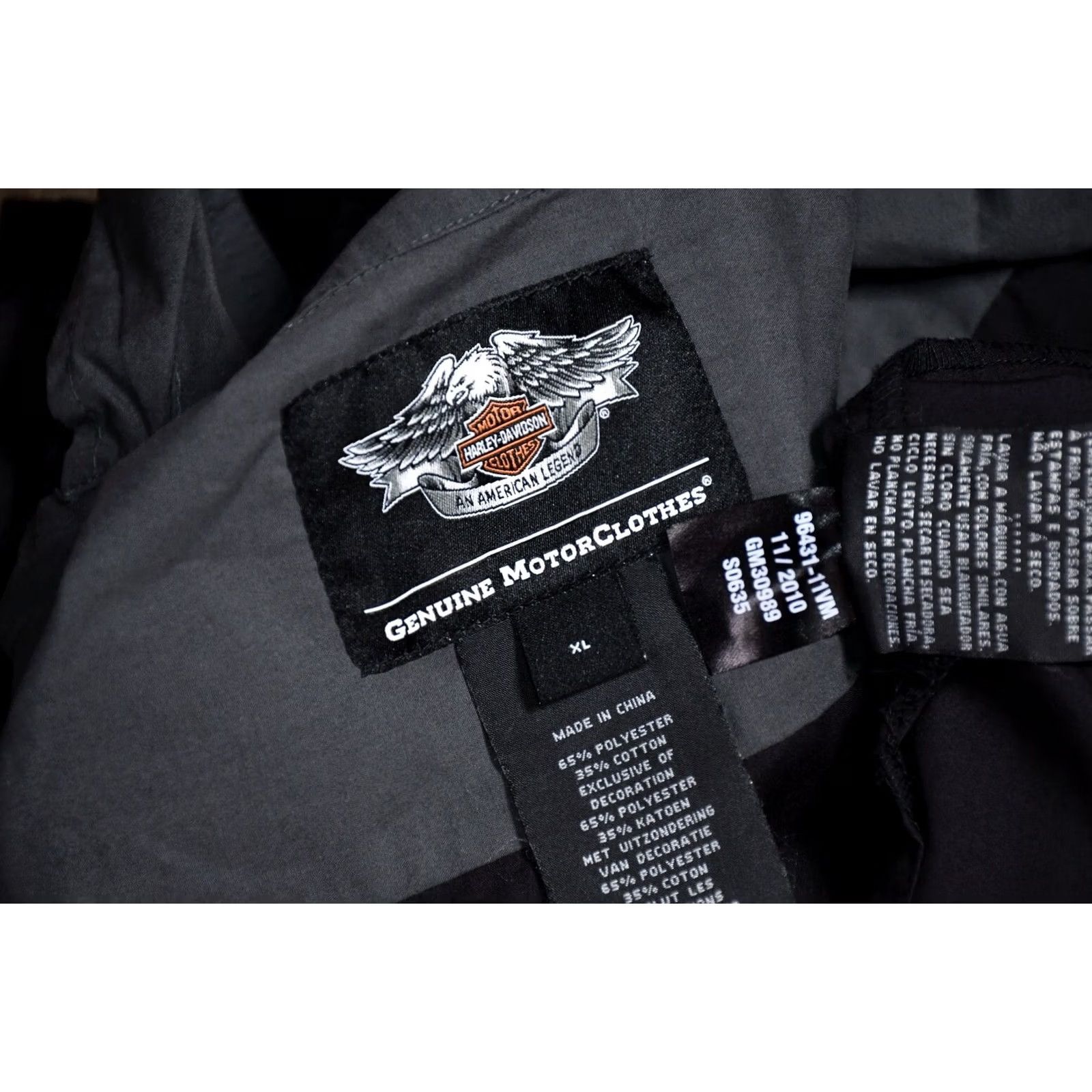 Harley Davidson Harley-Davidson Shirt XL Adult Black Short Sleeve Button-Up Collared) Size US XL / EU 56 / 4 - 5 Thumbnail