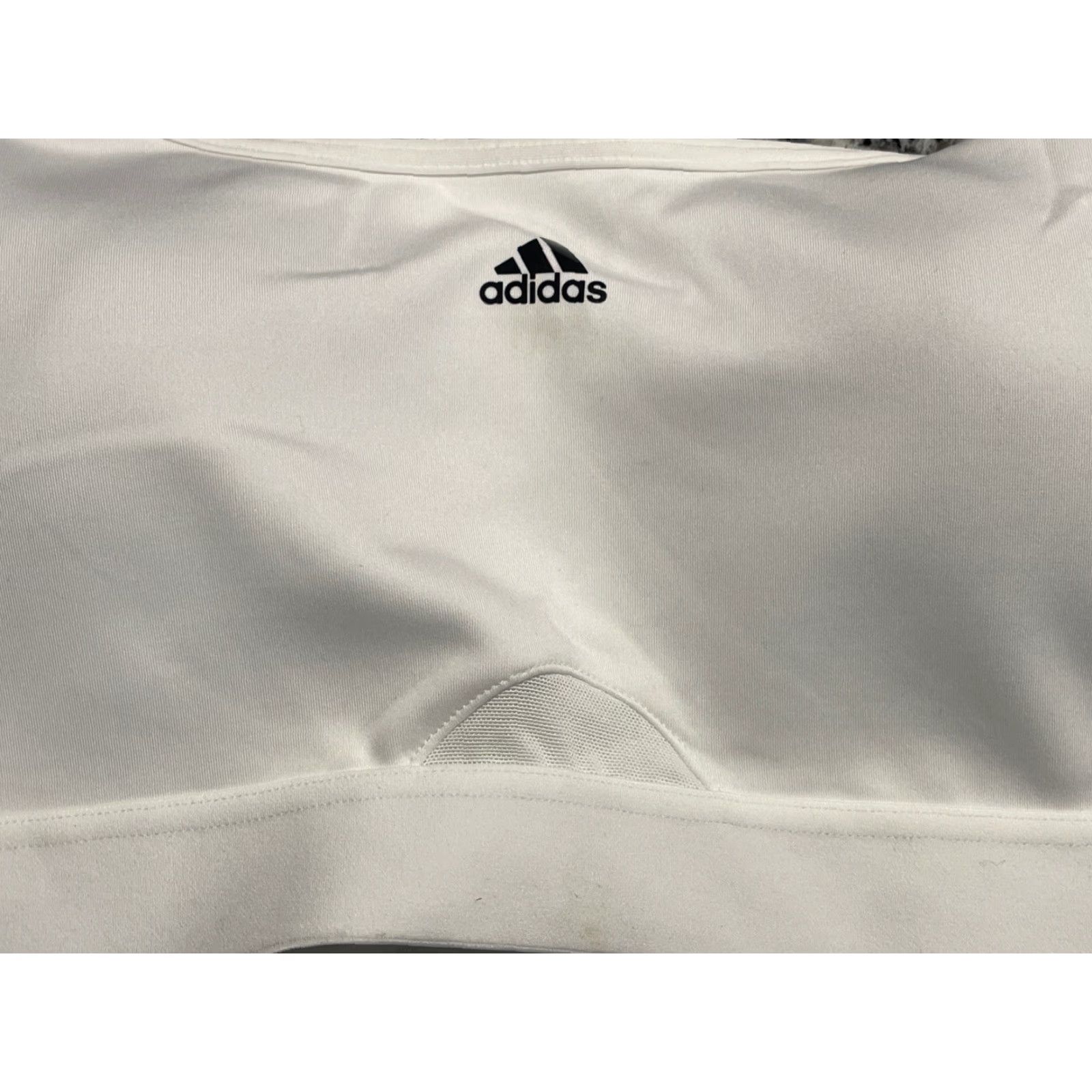 Adidas Adidas Women's Sports Bra M D-DD White Powerreact Training Bra Shirt? Size ONE SIZE - 4 Thumbnail