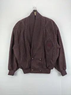 Japanese Brand Vintage Brown Casual Knit Sweater V-Neck Jacket Coat Size US M / EU 48-50 / 2 - 6 Thumbnail