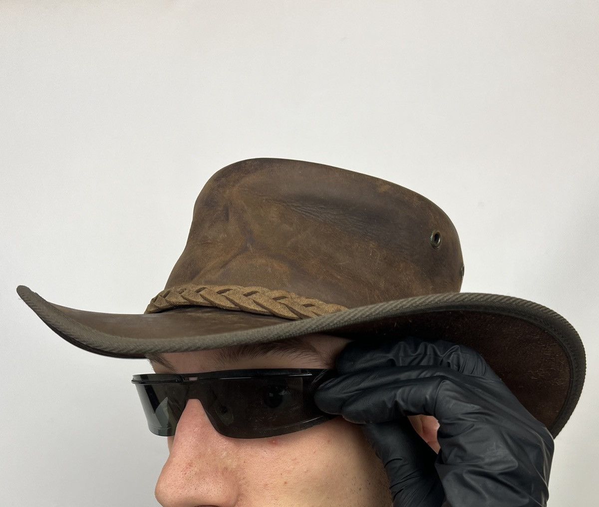 Other Vintage retro barmah leather cowboy punk rock western hat Size ONE SIZE - 1 Thumbnail