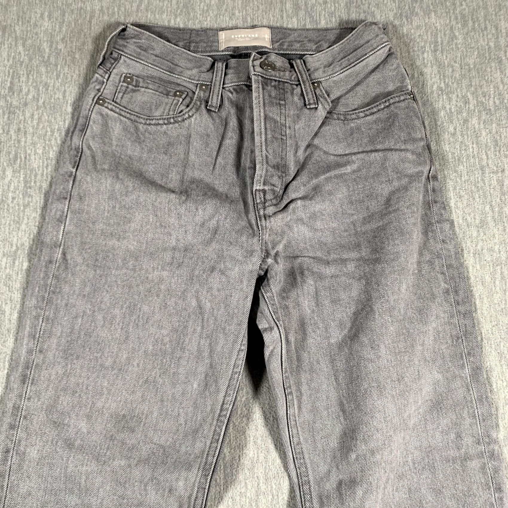 Everlane Everlane Jeans Womens Gray The 90s Cheeky High Rise Organic Cotton Denim Size 26 (approx) Regular Rise Straight Size 42" / US 20 - 4 Thumbnail