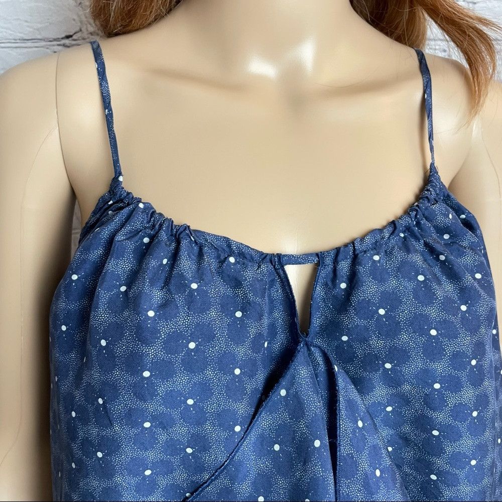 Anthropologie Anthropologie Lilka Silk Blue Floral Camisole Size XS Size XS / US 0-2 / IT 36-38 - 2 Thumbnail