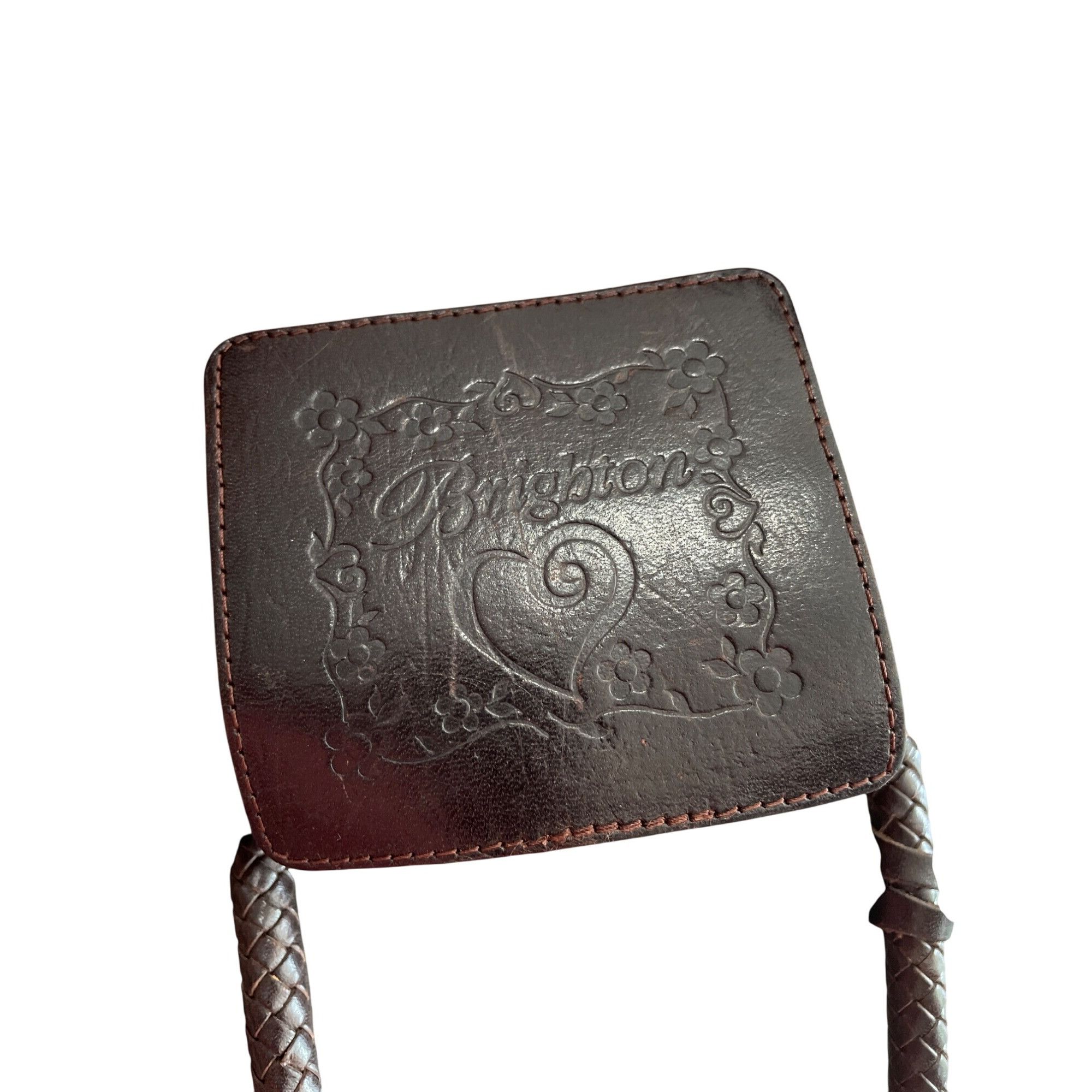 Brighton Brighton womans brown woven Straw leather charmed hand Bag S Size ONE SIZE - 9 Thumbnail