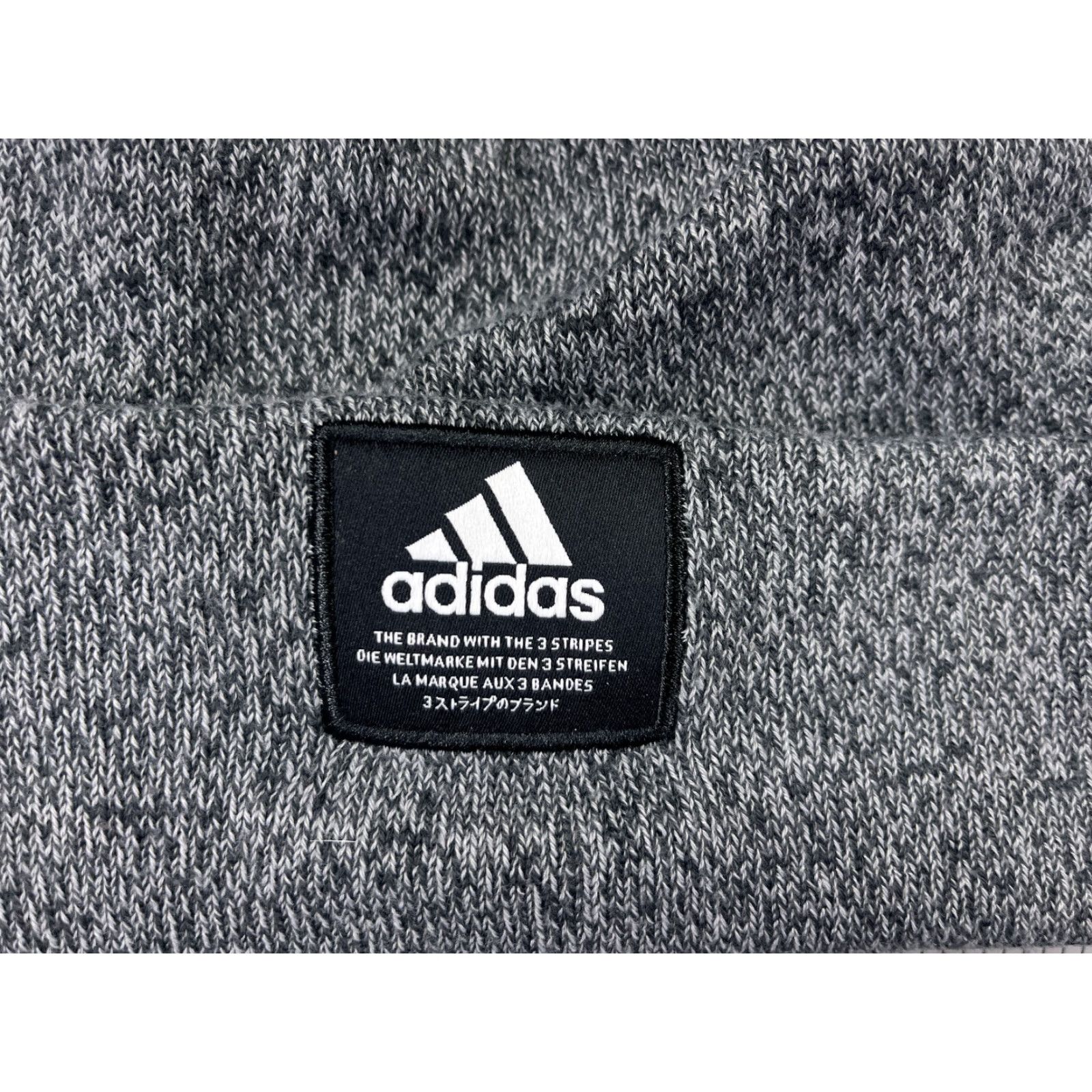Adidas adidas Beanie Mens One Size Gray Knit Logo 3 Stripes Ski Hat/Cap Beanie Winter Outdoor Sports Adults Mens Size ONE SIZE - 2 Thumbnail