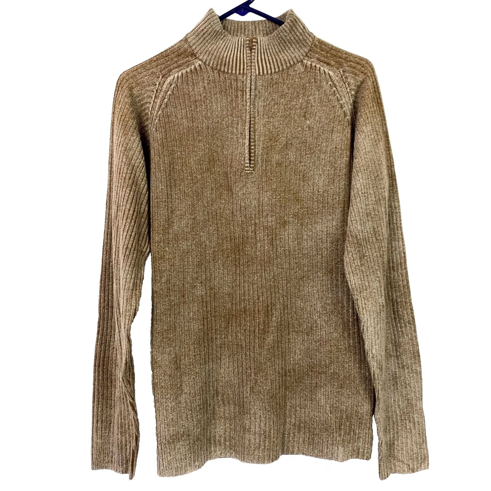 Vintage VINTAGE Y2K BC Ethic Acid Wash 1/4 Zip Super Soft Ribbed Brown Sweater Large Size US L / EU 52-54 / 3 - 2 Thumbnail