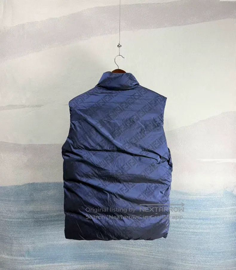 Fendi Fendi Blue Two-Sided Printed Puffer Vest Size US M / EU 48-50 / 2 - 2 Thumbnail