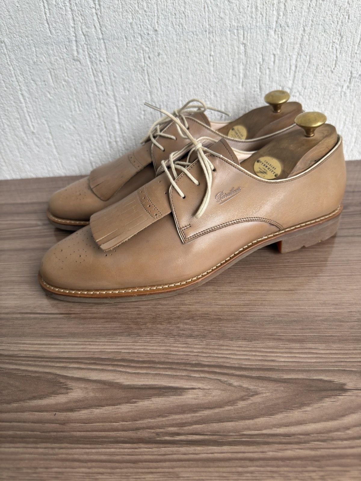 Paraboot Micheal marche tan derby Size US 8 / EU 41 - 1 Thumbnail