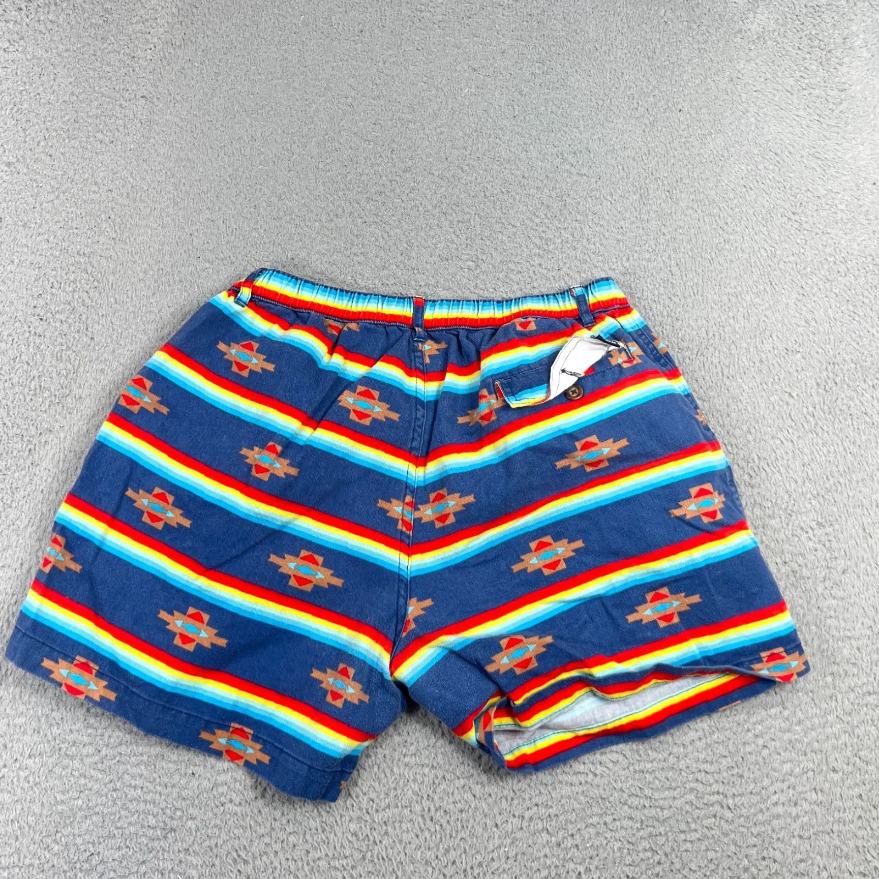 Chubbies Chubbies Shorts Men's L Blue Aztec Striped 5" Inseam Casual Stretch Size US 33 - 7 Thumbnail