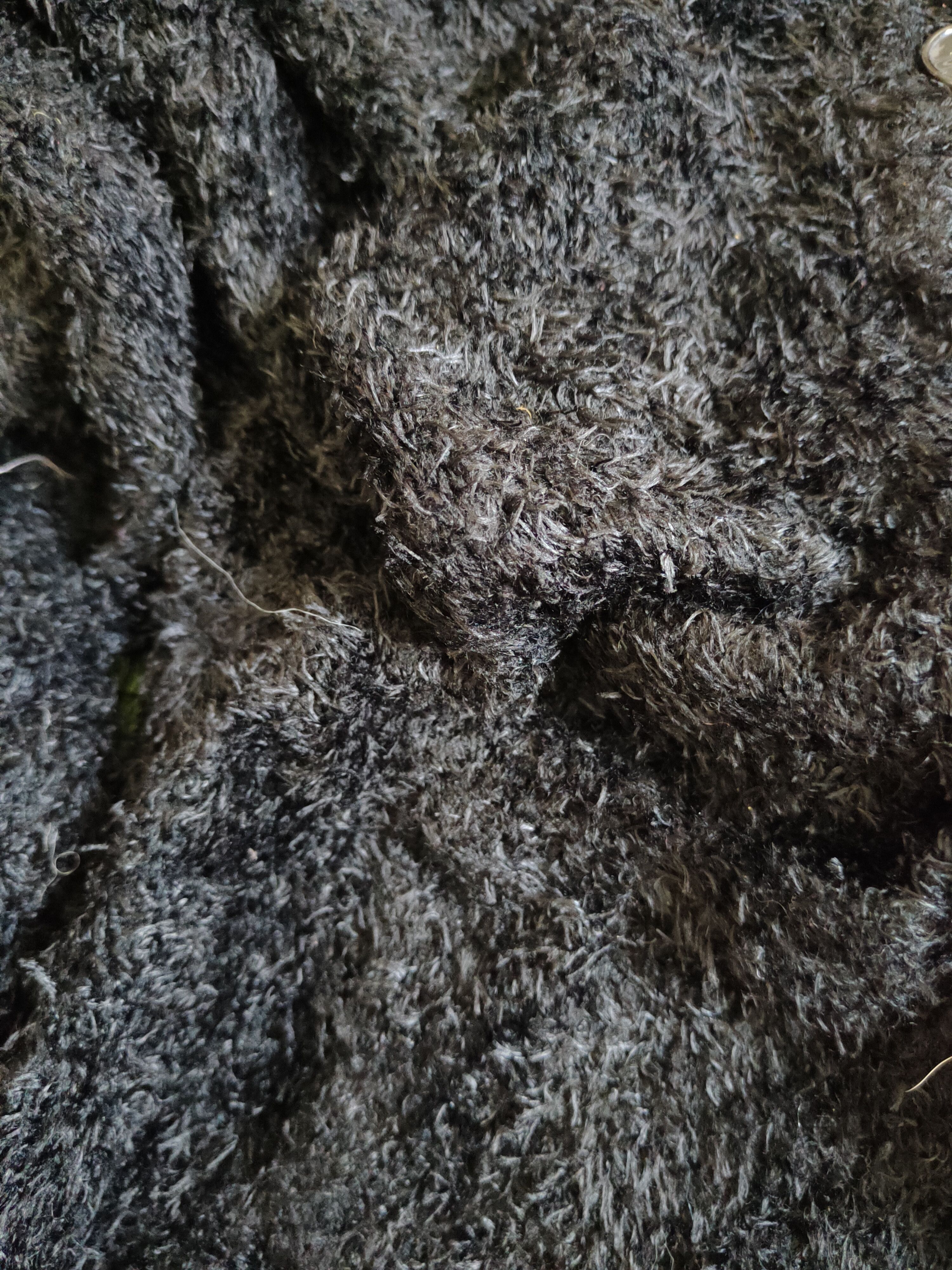 Homespun Knitwear Cinema Club Black Fur Mohair Knitwear Cardigan #S2179 Size US L / EU 52-54 / 3 - 10 Thumbnail