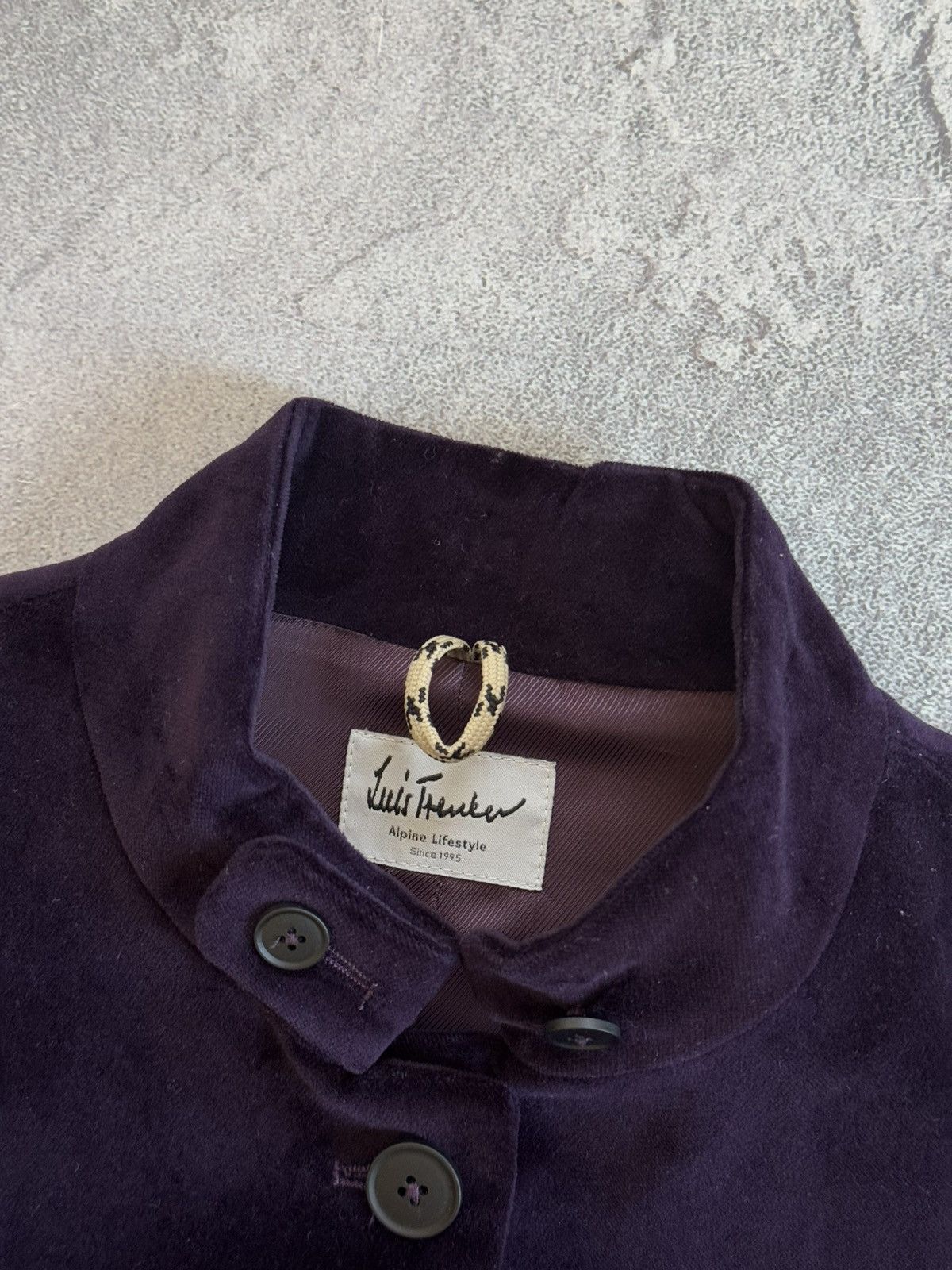 Designer Luis Trenker 48size velour purple blazer jacket coat Size XL / US 12-14 / IT 48-50 - 5 Thumbnail