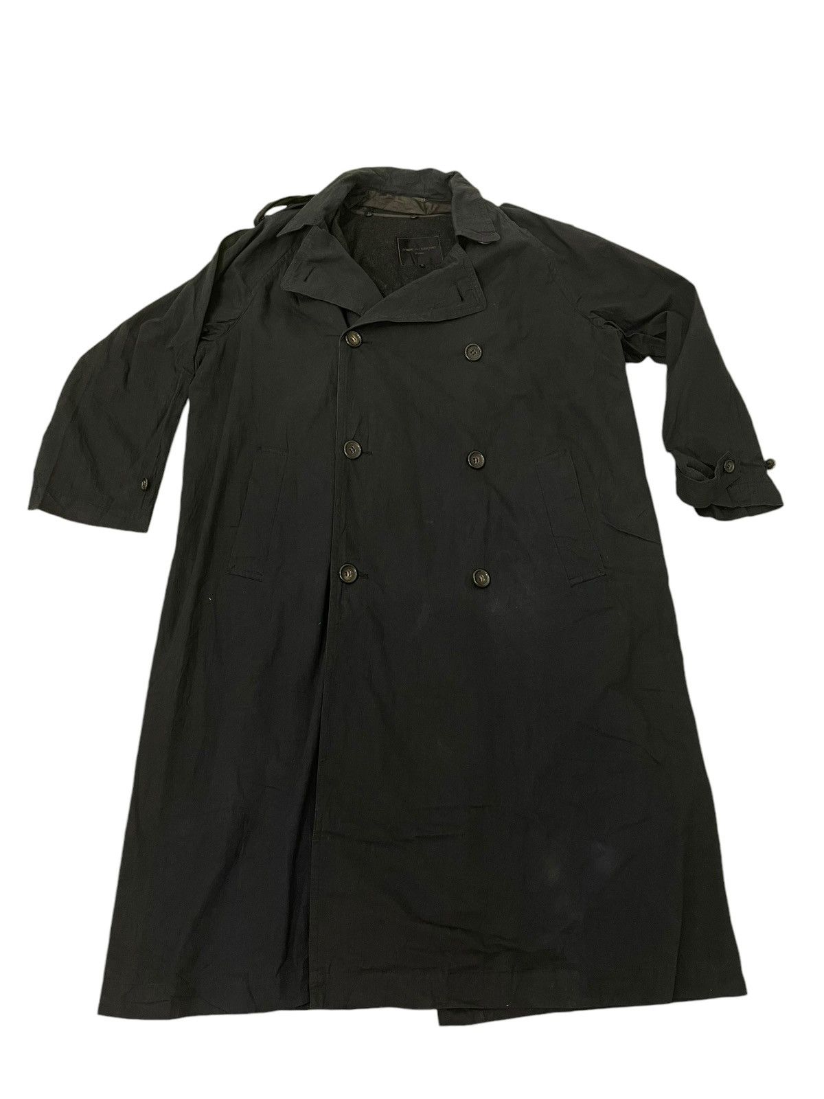 Comme des Garcons Archive 90s CDGH Trench Coat Black Cotton Wool lining 6🟩1 Size US M / EU 48-50 / 2 - 4 Thumbnail