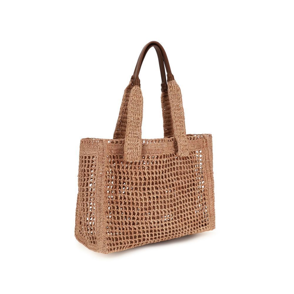 Chloe Chloé Beige Raffia Shoulder Bag Size ONE SIZE - 3 Thumbnail