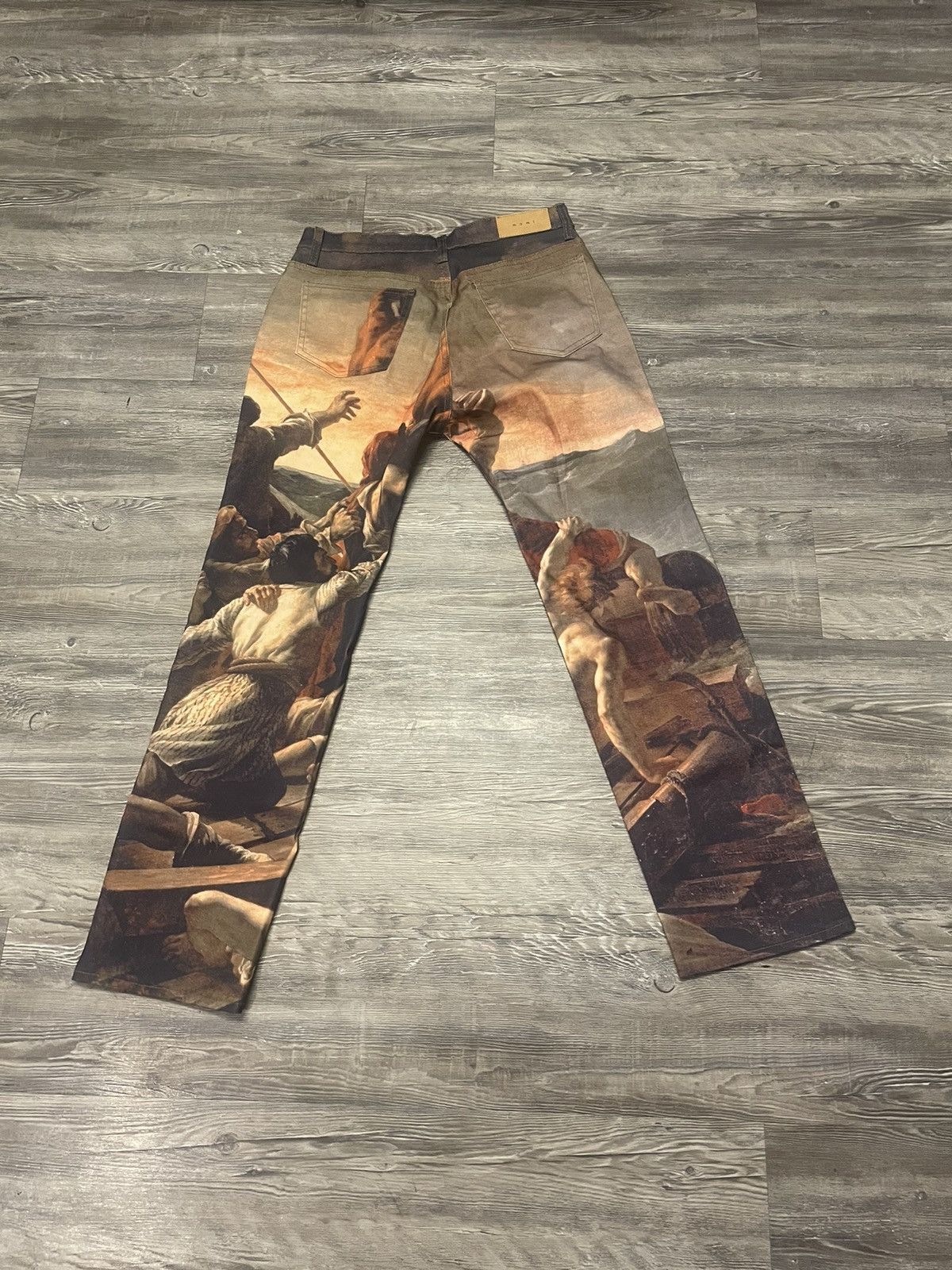 MNML Oil Painting Art Jeans Size US 29 - 2 Thumbnail