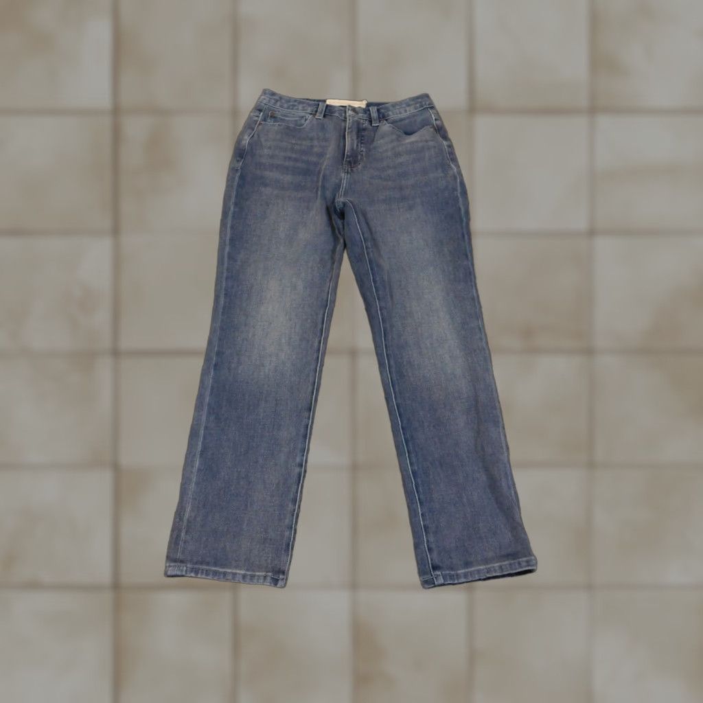 Soft Surroundings Soft Surroundings Jeans Straight 4P Petite Women Denim Stretch Mid Rise Inseam 27 Blue Retro Size 28" / US 6 / IT 42 - 1 Thumbnail