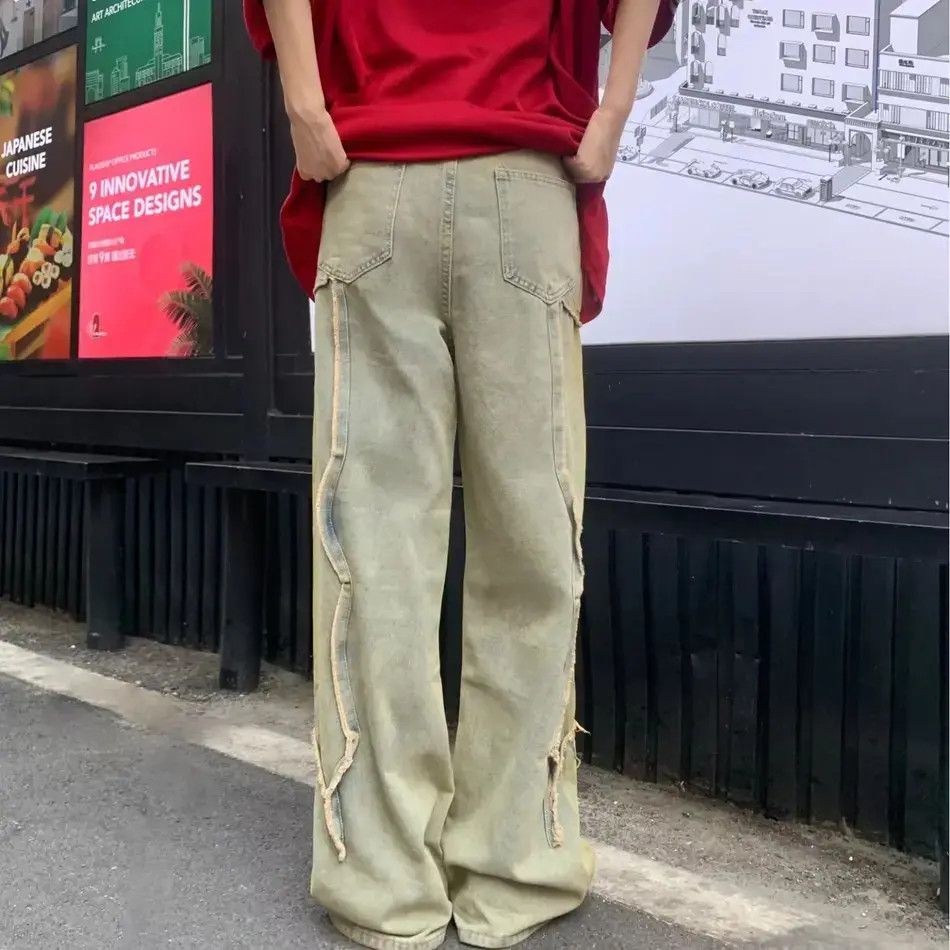 Japanese Brand Retro straight washed high street jeans Size US 32 / EU 48 - 2 Thumbnail