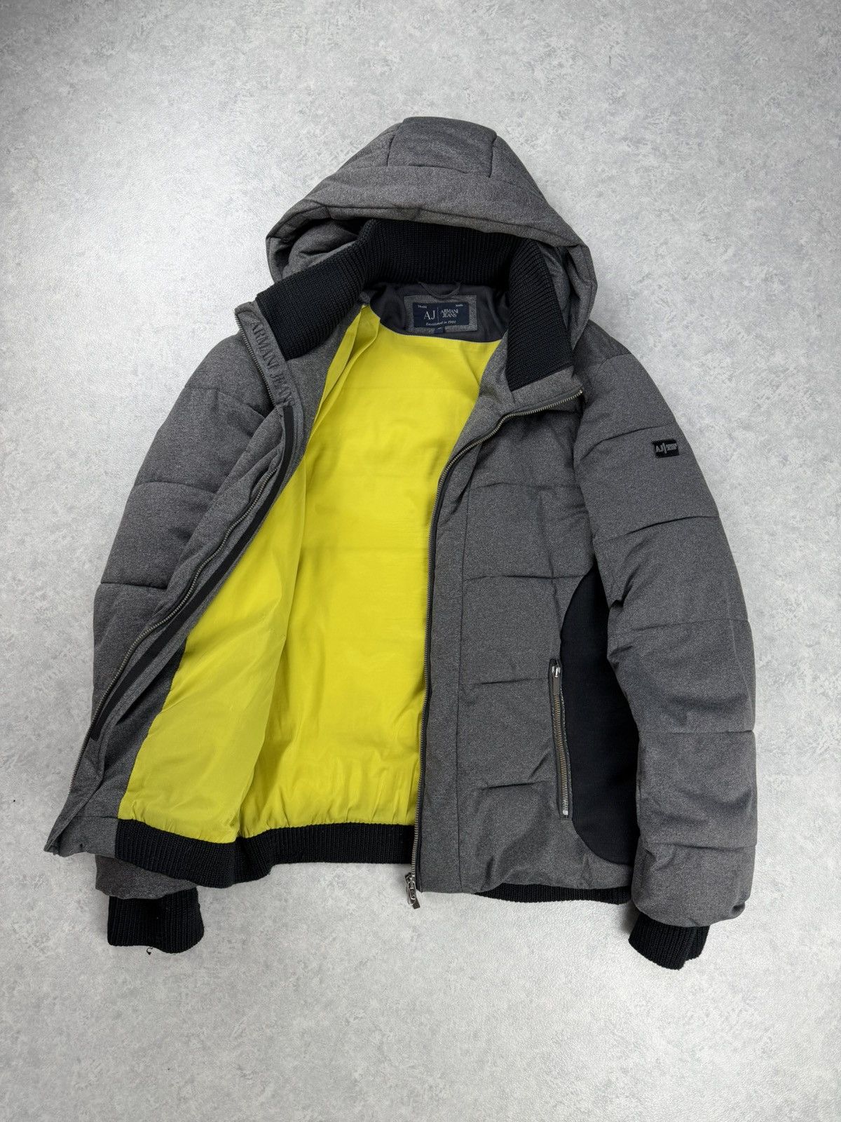 Armani Armani Jeans AJ Grey Hooded Puffer Jacket Size 52 Size US L / EU 52-54 / 3 - 11 Thumbnail