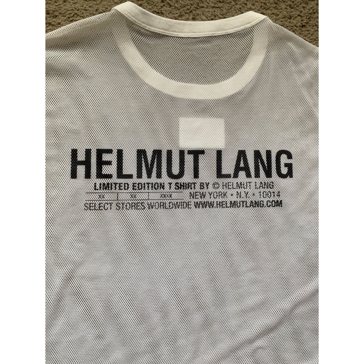 Helmut Lang HELMUT LANG WHITE LOGO MESH TOP Size US L / EU 52-54 / 3 - 17 Thumbnail