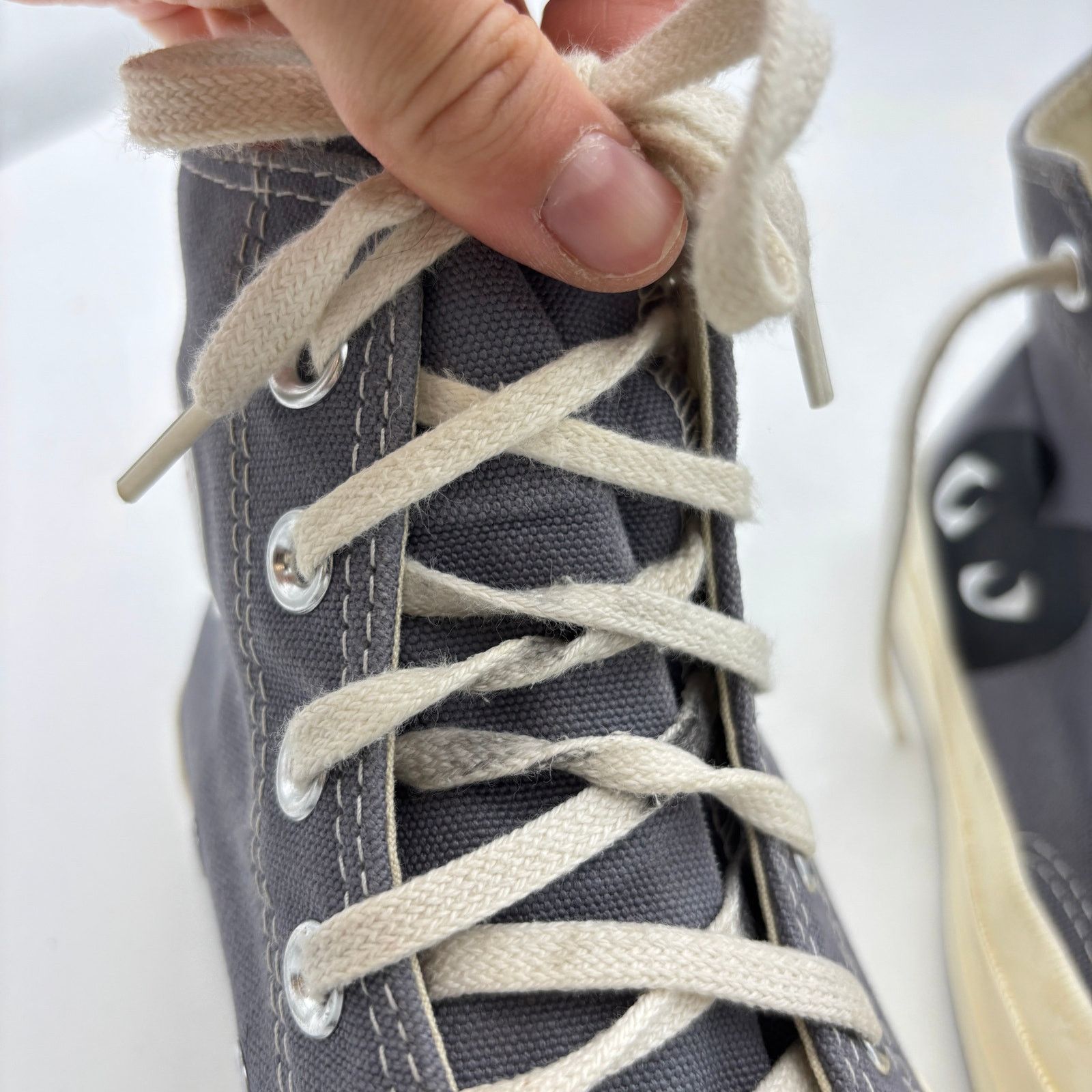 Comme des Garcons × Converse Converse Comme des Garcons Play Heart High Sneakers Womens 6 Size US 6 / IT 36 - 11 Thumbnail