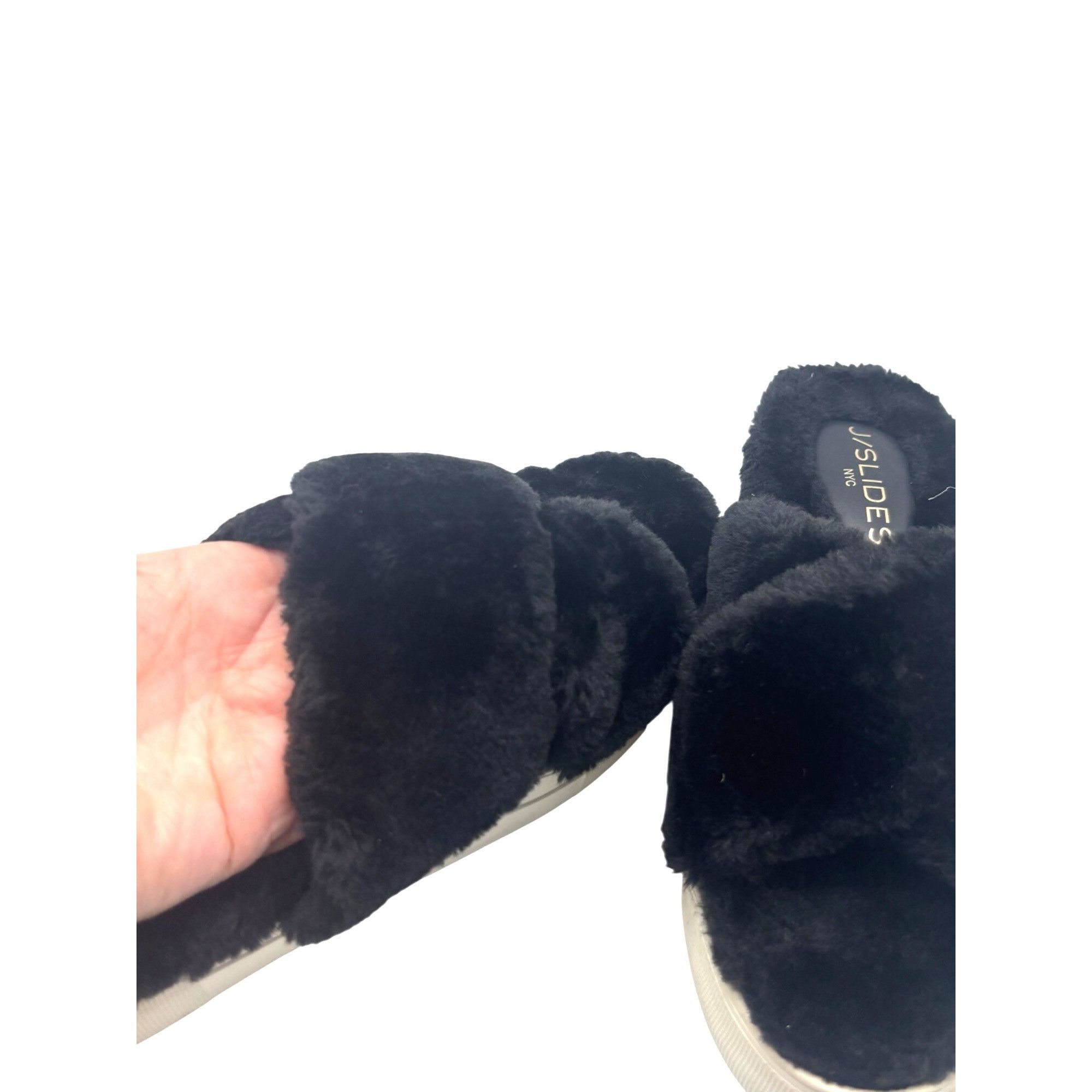 Other J/Slides NYC Faux Fur Slide Sandal, Black, Size 6 Size US 6 / IT 36 - 9 Thumbnail