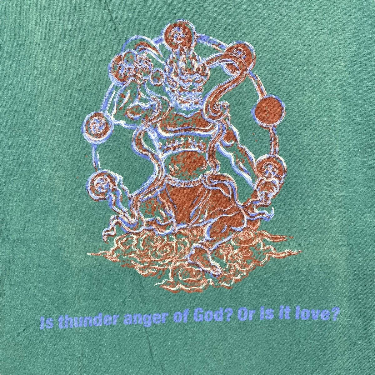 Japanese Brand Japanese Brand ASKS REVIEW Thunder God Graphic Tee Shirt Size US S / EU 44-46 / 1 - 2 Thumbnail