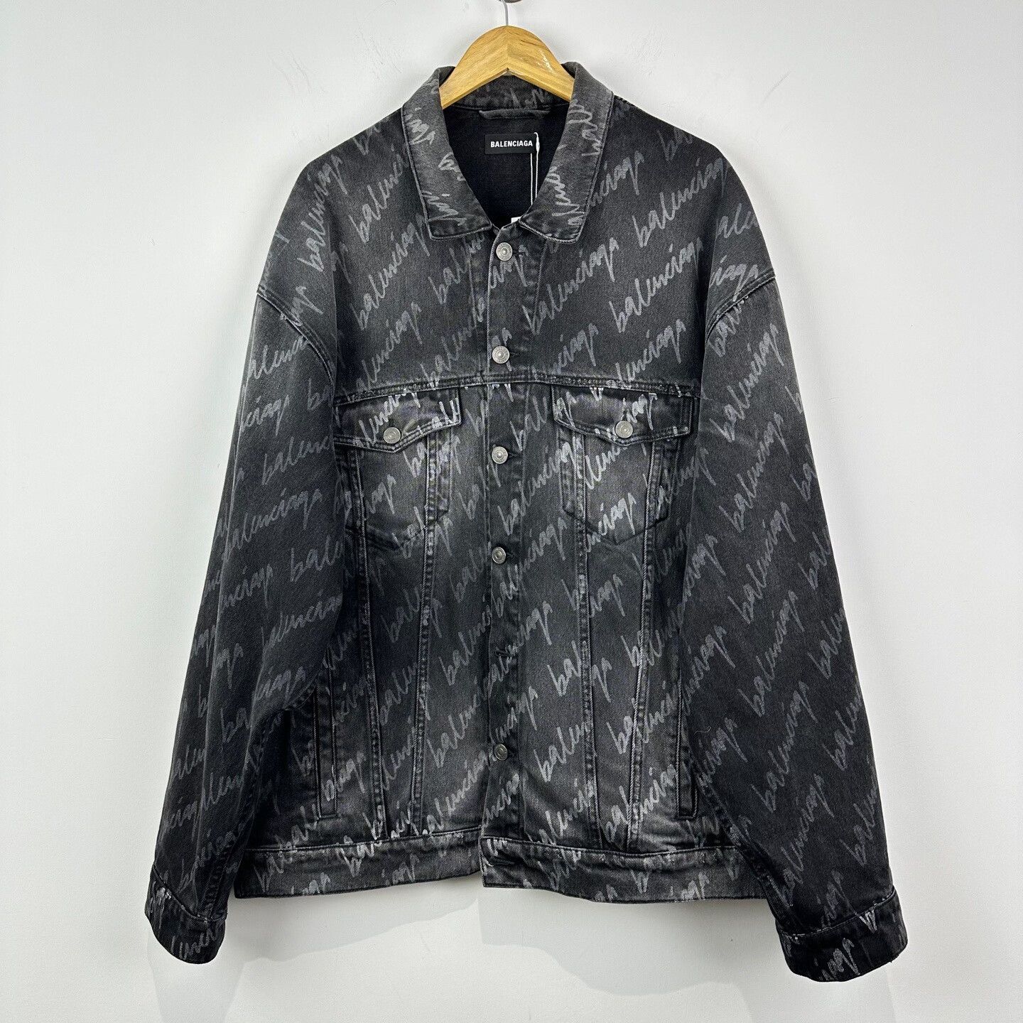 Balenciaga Balenciaga Oversized Denim Jacket with Logo Size US M / EU 48-50 / 2 - 1 Thumbnail