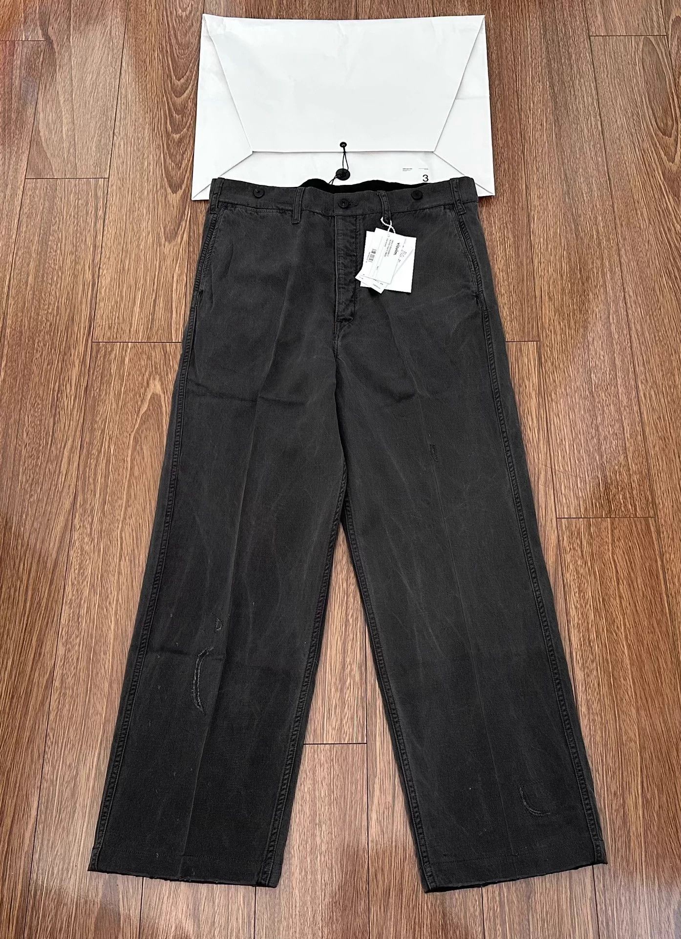 Visvim VISVIM 25AW ALPER PANTS DMGD Wool Linen Wsh Blk 3 Size US 33 - 1 Thumbnail
