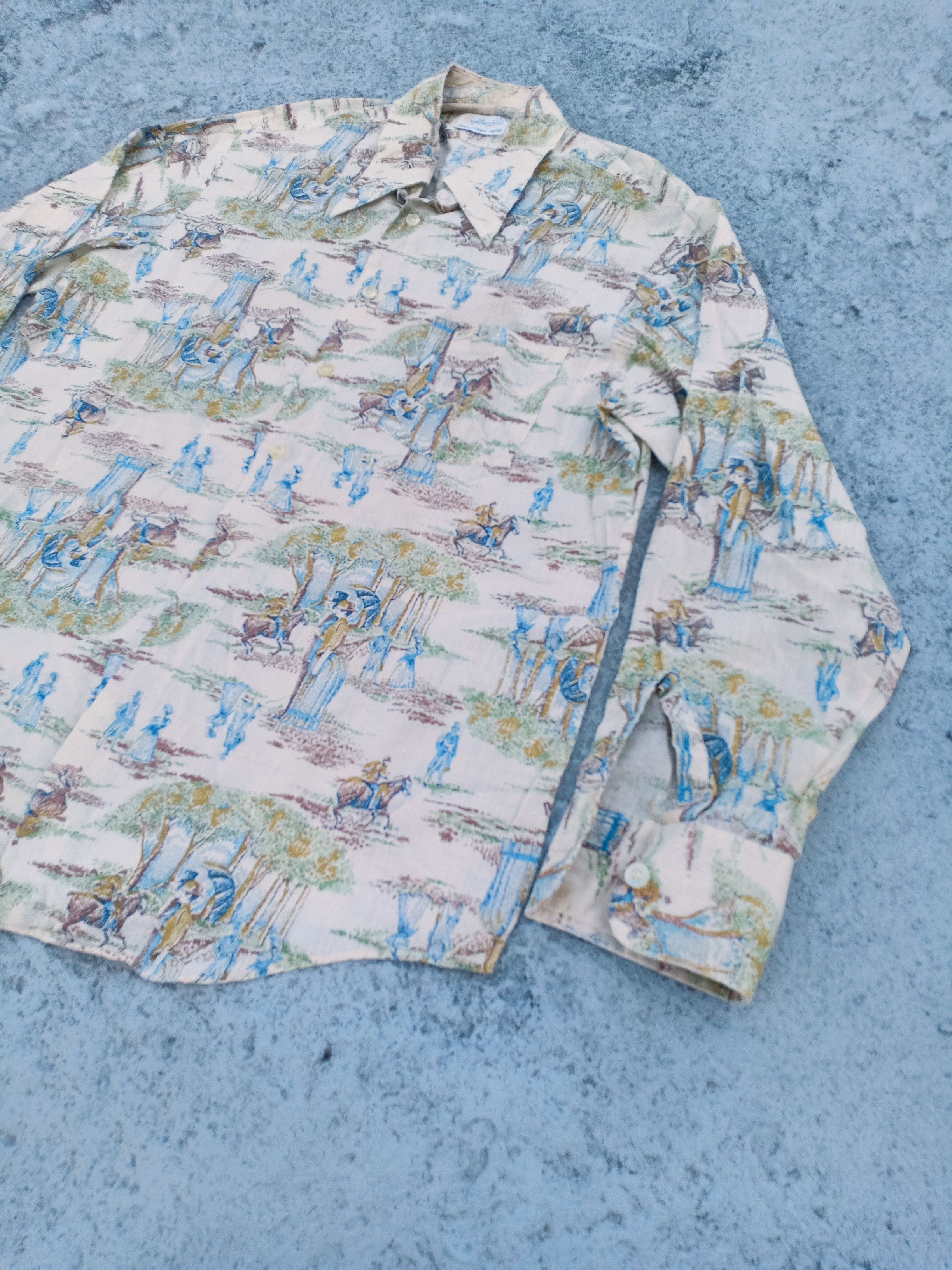 Vintage Vintage Beeline PERMANENT PRESS fullprint shirt Size US L / EU 52-54 / 3 - 2 Thumbnail