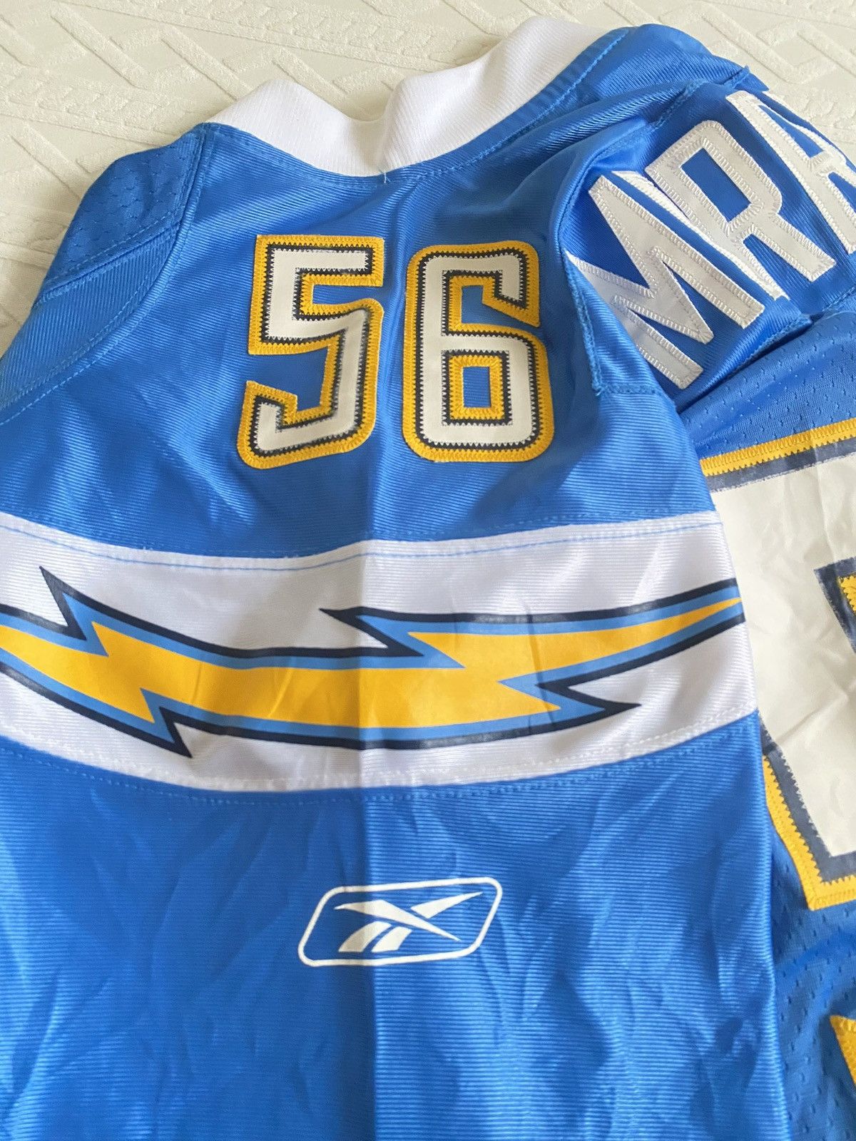 NFL × Reebok San Diego Chargers Shawn Merriman #56 Jersey Baby Blue Pro Size US M / EU 48-50 / 2 - 6 Thumbnail