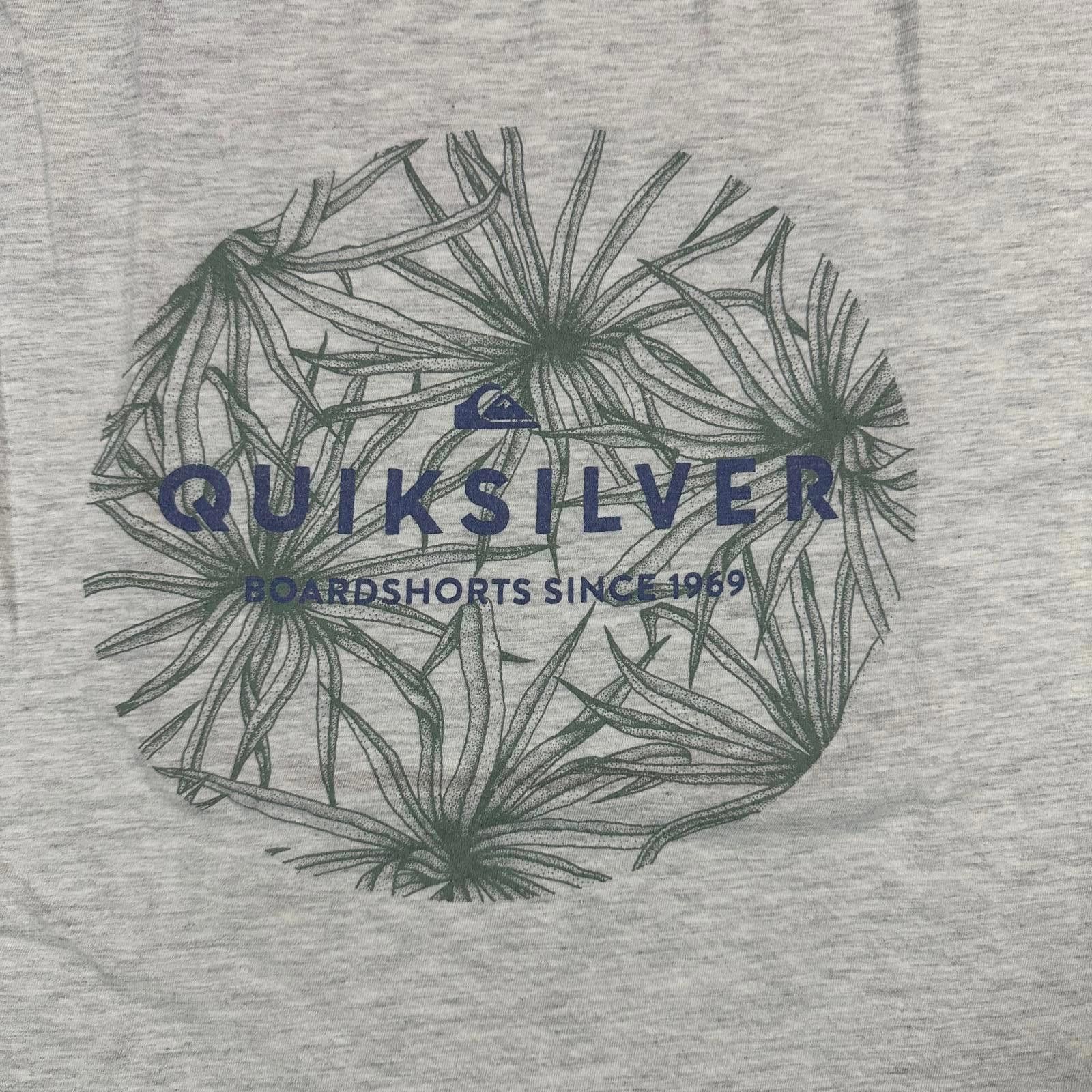 Quiksilver Quiksilver Men T-Shirt L Gray Palm Print Size US L / EU 52-54 / 3 - 3 Thumbnail