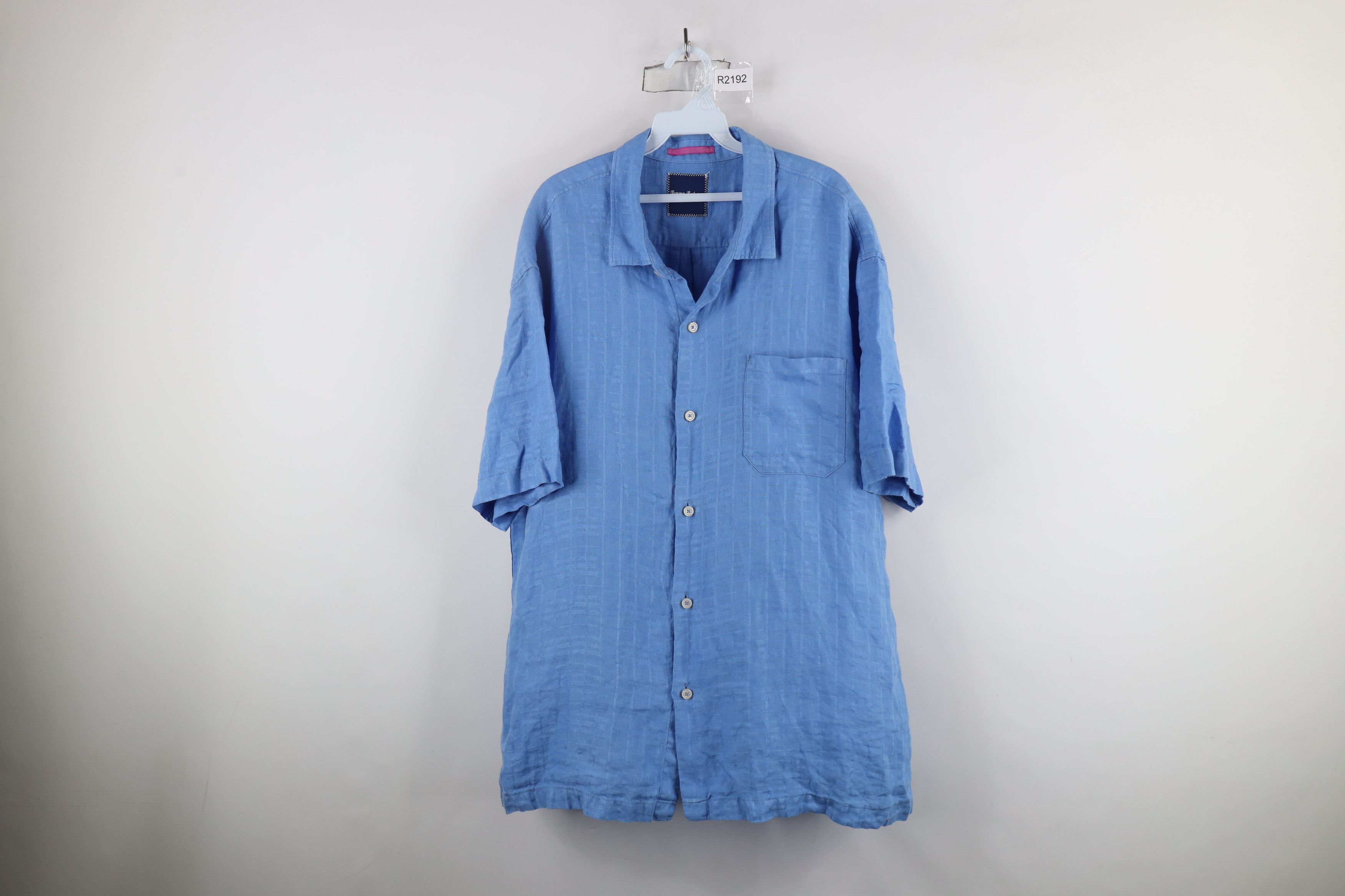 Tommy Bahama × Vintage Vintage Tommy Bahama Short Sleeve Collared Button Shirt Blue Size US XXL / EU 58 / 5 - 1 Thumbnail