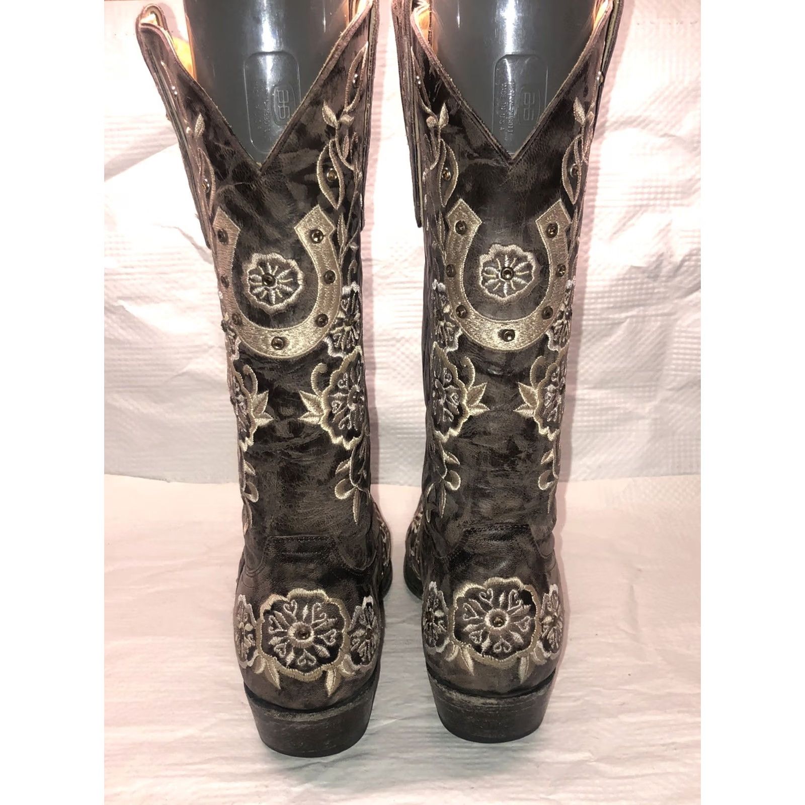 Old Gringo Old Gringo Lucky Horseshoe Cowgirl Boots Women’s 9.5 Chocolate Brown Snip Toe Size US 10 / IT 40 - 7 Thumbnail