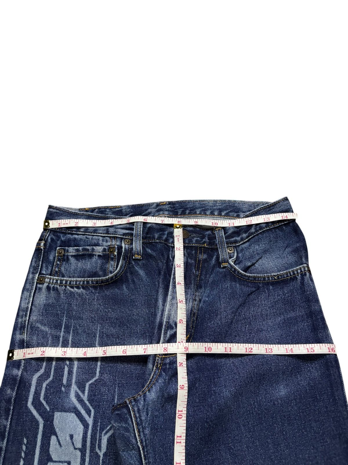 Edwin Vintage Edwin 403 Blue Wash Distressed Jeans Size US 29 - 13 Thumbnail