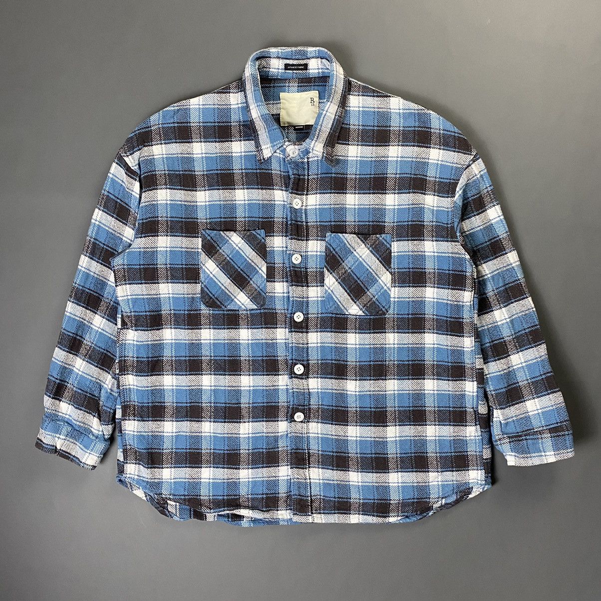 image of R13 - Oversized Check Shirt, Men's (Size Medium)