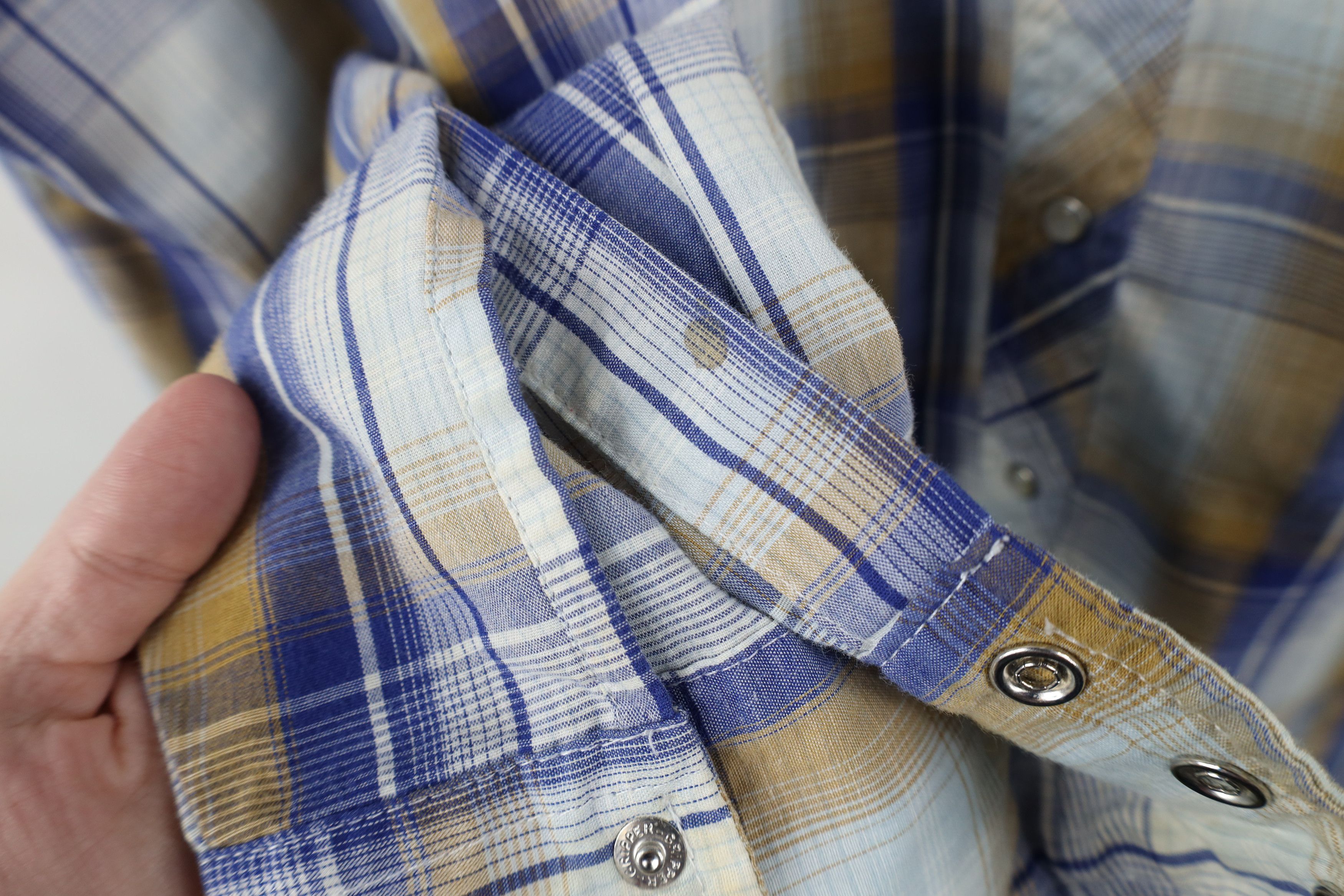 Vintage × Wrangler Vintage Wrangler Western Cowboy Snap Button Shirt Plaid Size US XXL / EU 58 / 5 - 5 Thumbnail