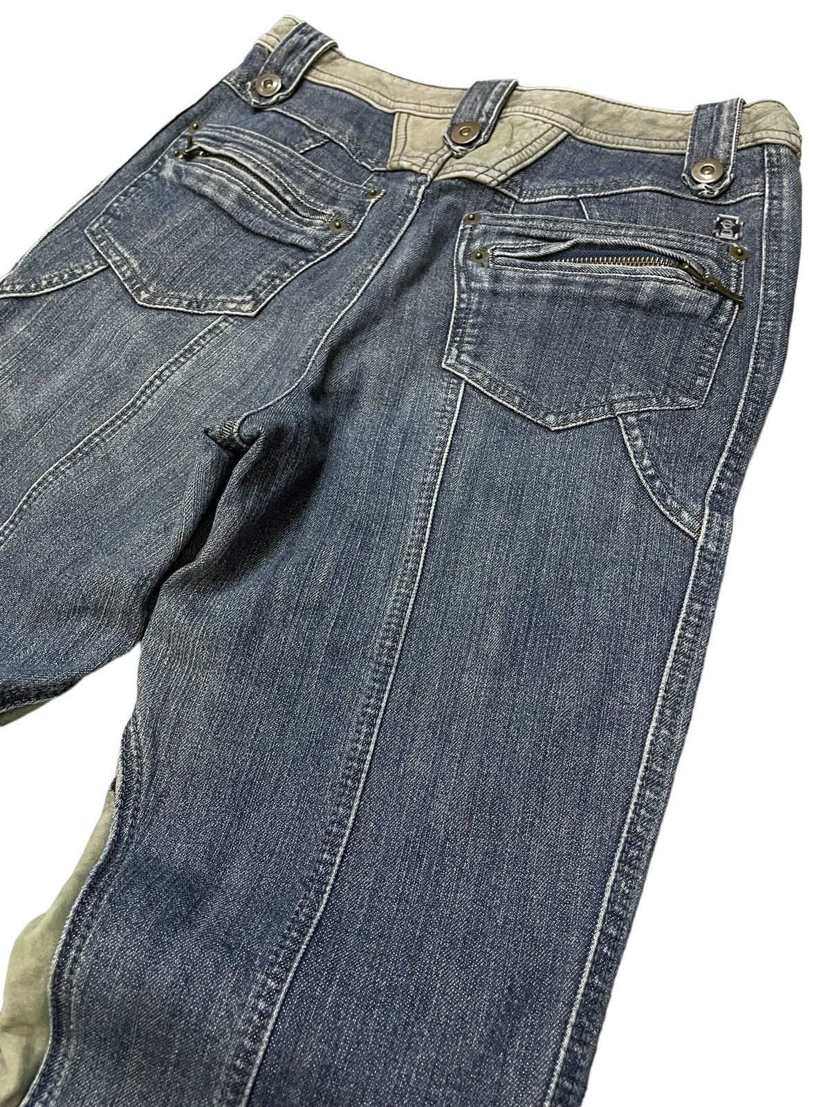 Hysteric Glamour × In The Attic × semanticdesign Studio Picone Asymmetrical Hybrid Flared Jeans Size US 28 / EU 44 - 14 Thumbnail