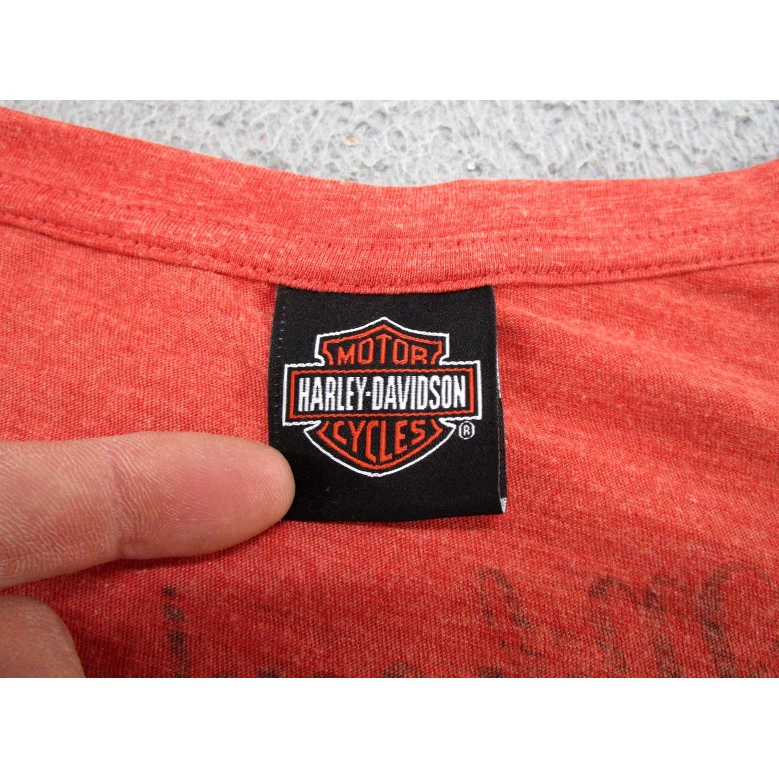Harley Davidson Harley-Davidson Lace Skull Long Sleeve Thumbhole Shirt Womens XL Orange Biker Read Size XL / US 12-14 / IT 48-50 - 5 Thumbnail