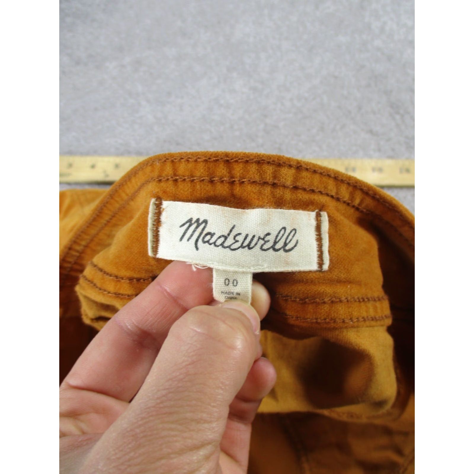 Madewell Madewell Skirt Womens 00 A-Line Short Velveteen Yellow Button Front Size 24" / US 00 / IT 34 - 6 Thumbnail