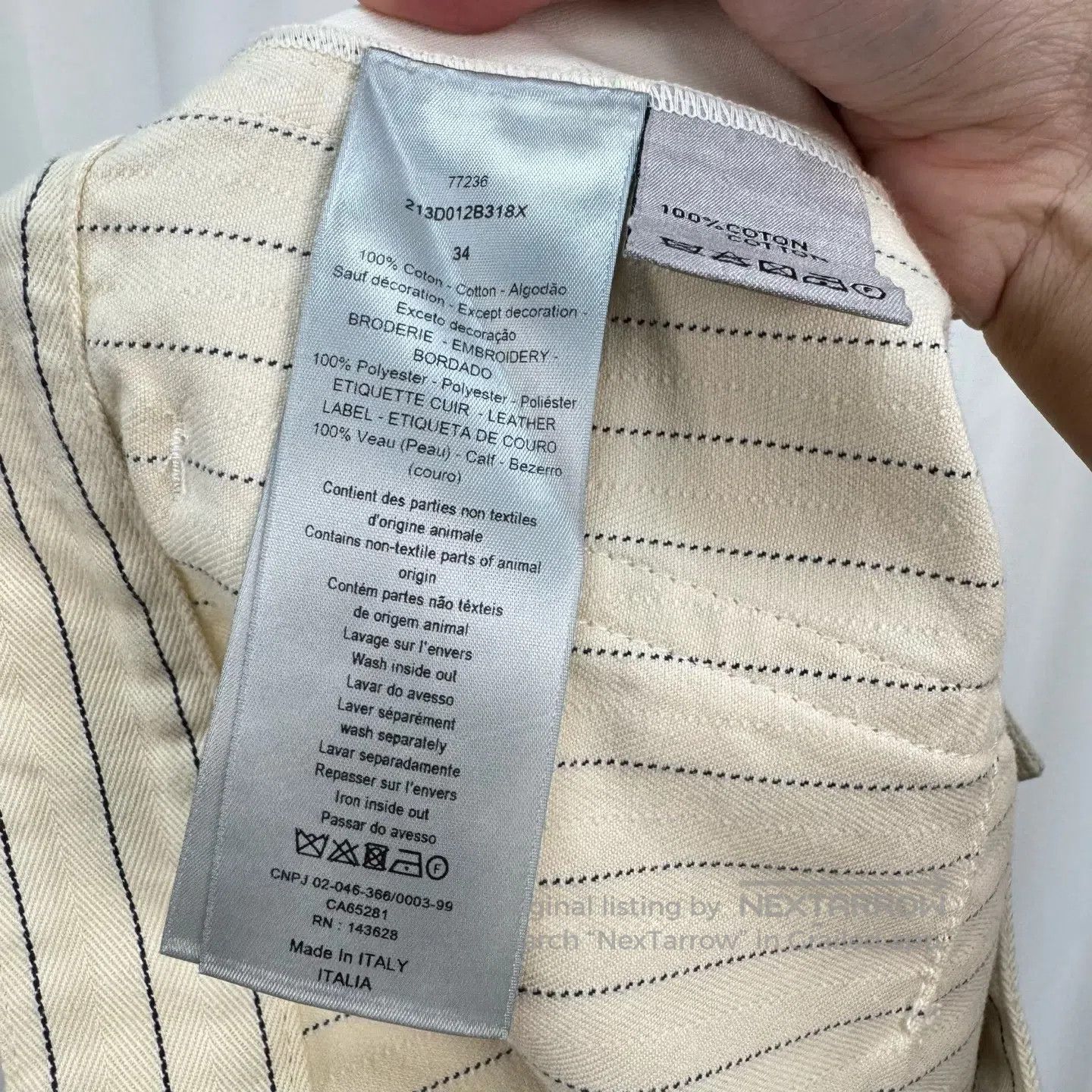 Dior Dior Embroidered letter striped cargo shorts| Size 33" - 6 Thumbnail