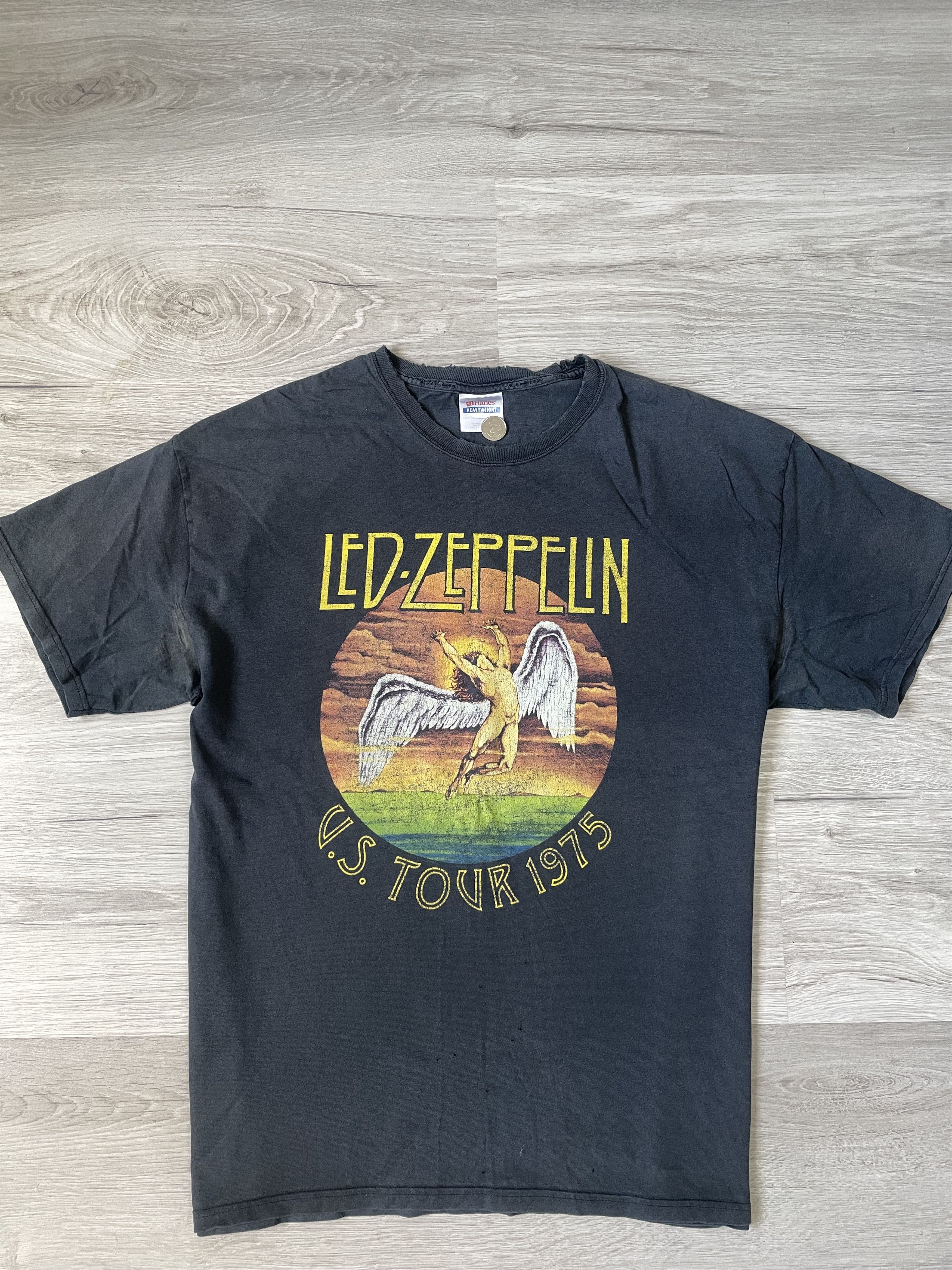 Led Zeppelin × Vintage MENS CASUAL ROCK SHIRT LED ZEPPLIN Size US L / EU 52-54 / 3 - 3 Thumbnail