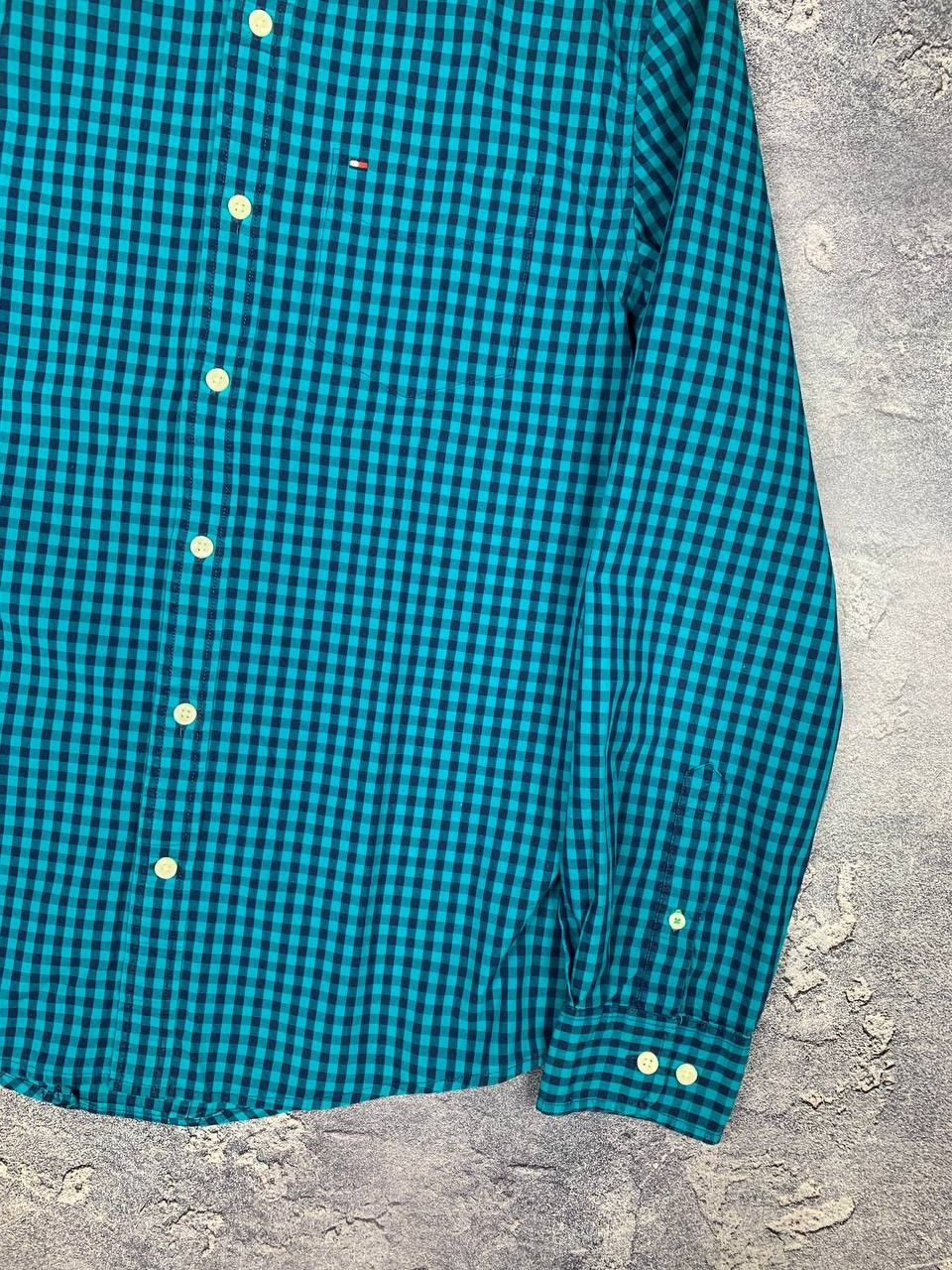 Tommy Hilfiger Share Tommy Hilfiger Men's Turquoise Check Shirt Button Down Size US M / EU 48-50 / 2 - 5 Thumbnail