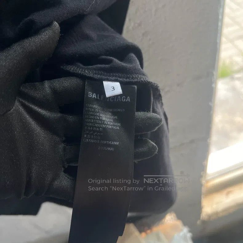 Balenciaga Balenciaga Black Multi-Element Logo Long Sleeve T-Shirt Size US L / EU 52-54 / 3 - 3 Thumbnail